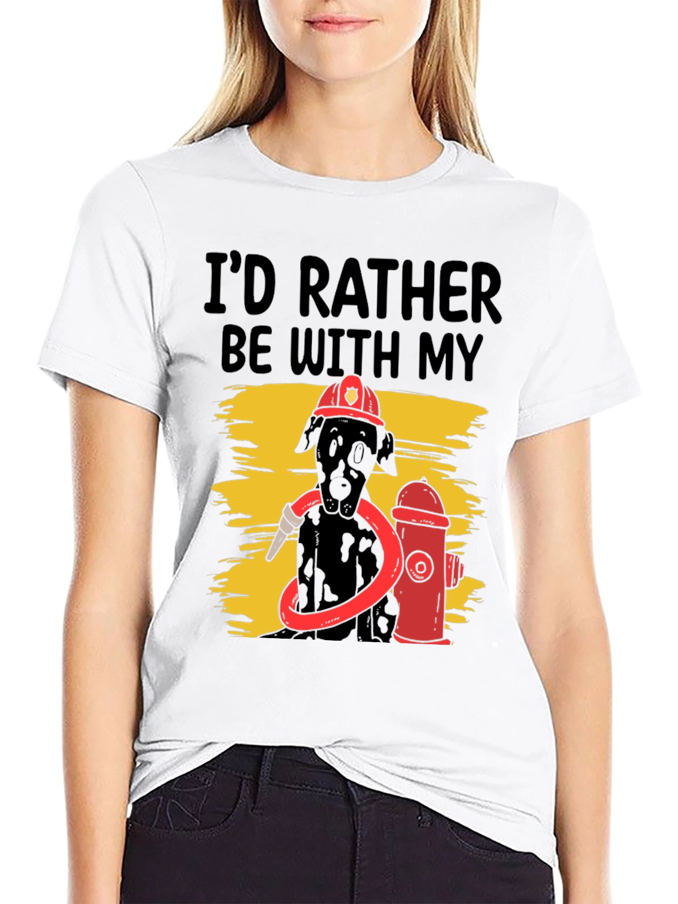 Black Dog Firefighter Graphic Tee view 9