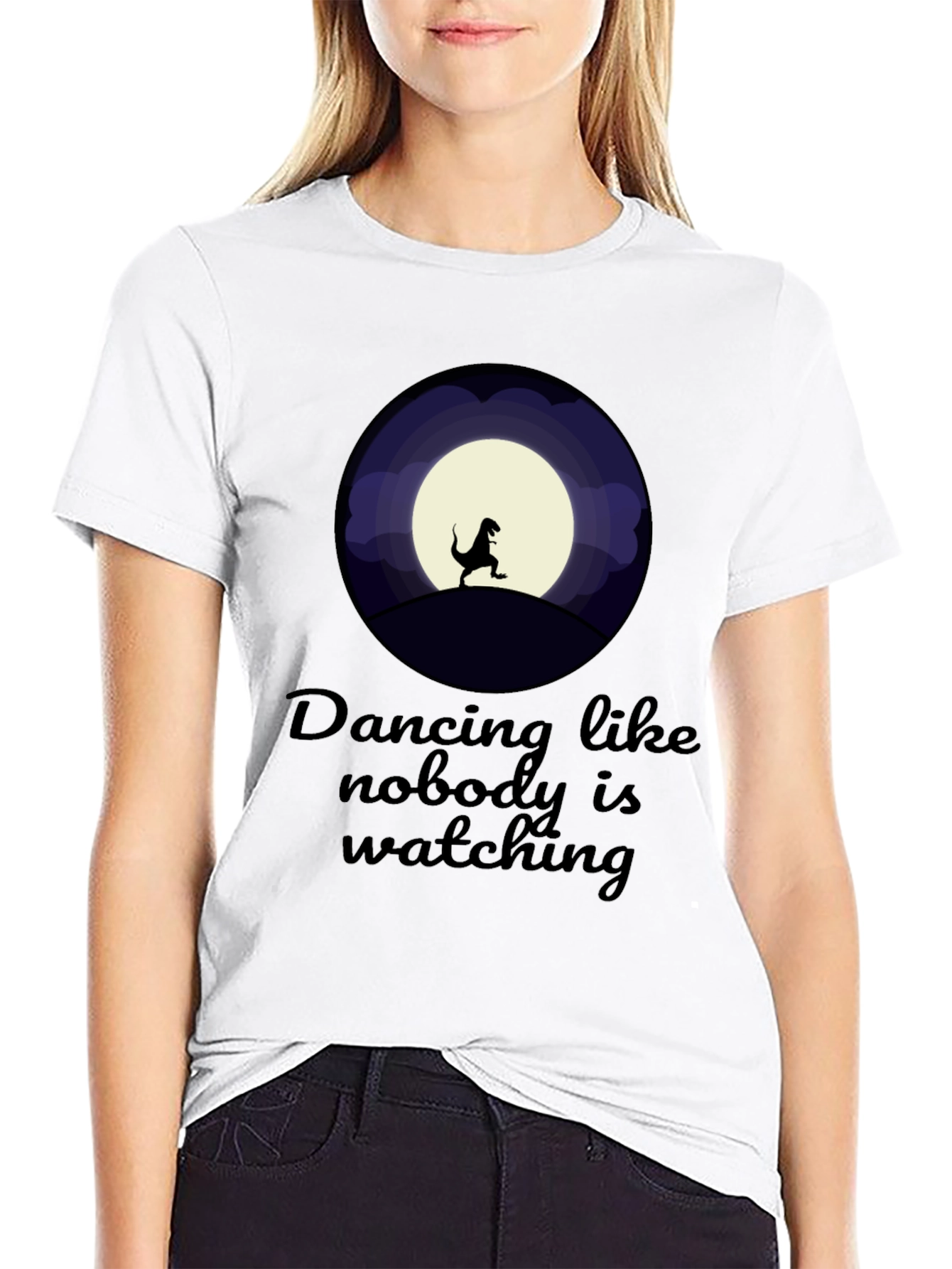 Black Dancing Dinosaur T-Shirt view 9