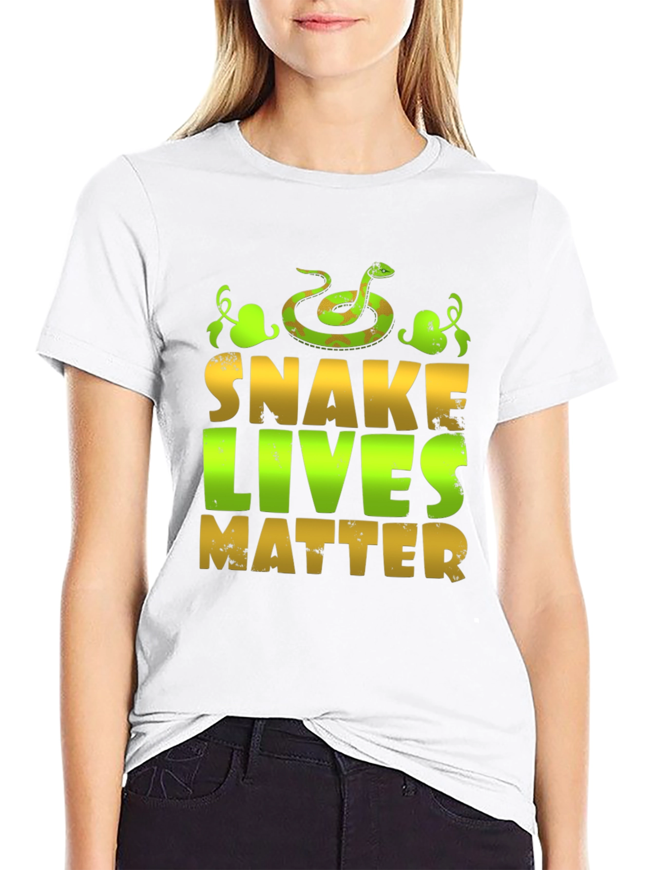 Black Snake Lives Matter Graphic T-Shirt view 9