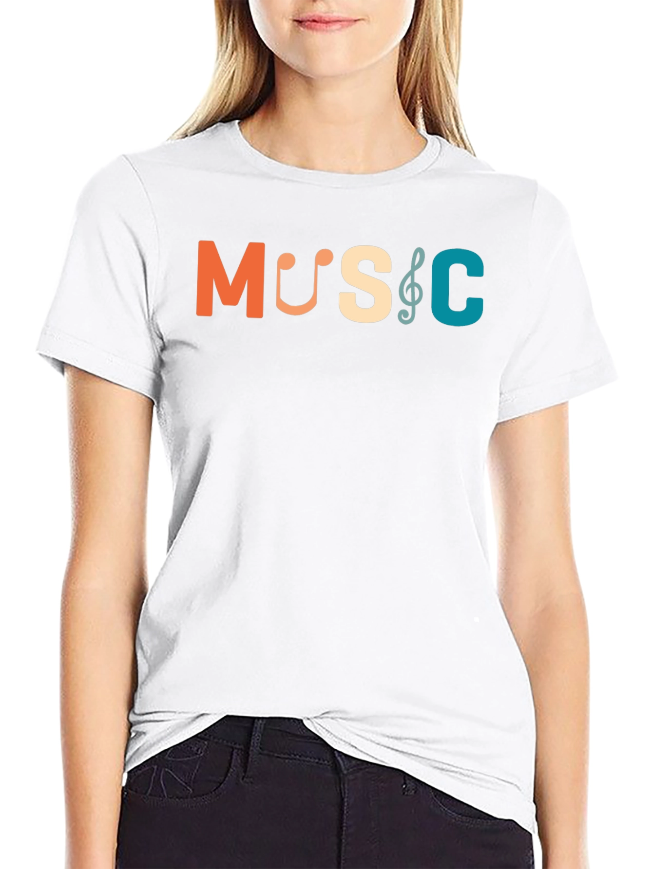 Black Music Themed Graphic T-Shirt | Soft Cotton Blend Tee view 9