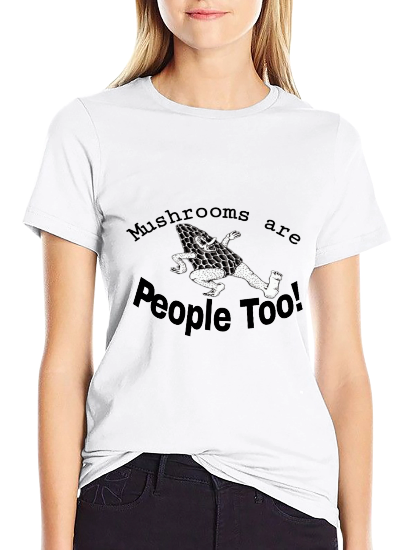 Black Mushrooms Are People Too! Graphic Tee - Black view 9
