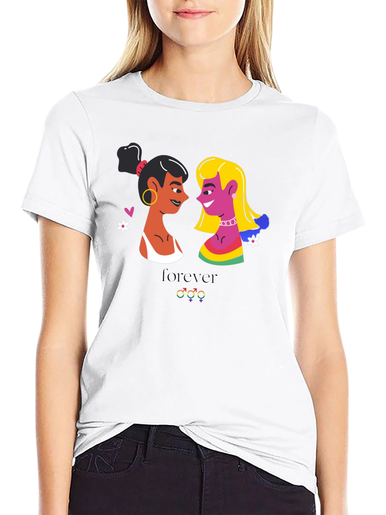 Black Lesbian Pride T-Shirt - Forever Design view 9