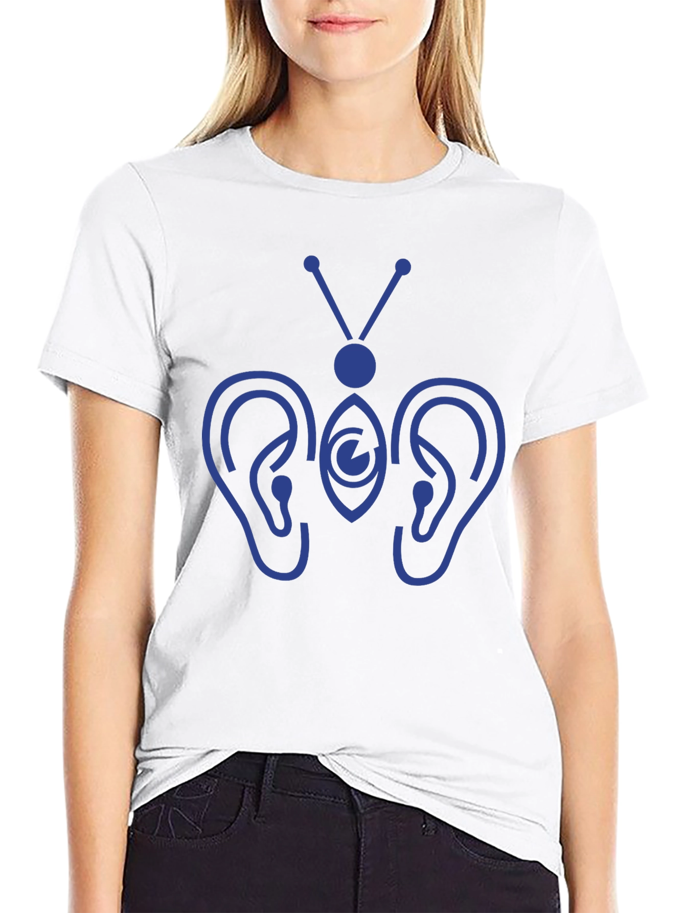Hearing Butterfly Graphic Tee - Black - 9