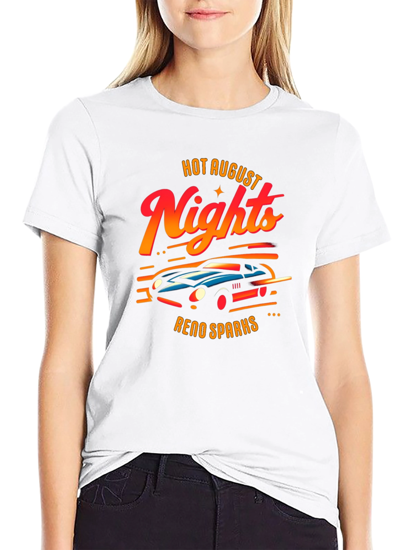 Black Hot August Nights T-Shirt view 9