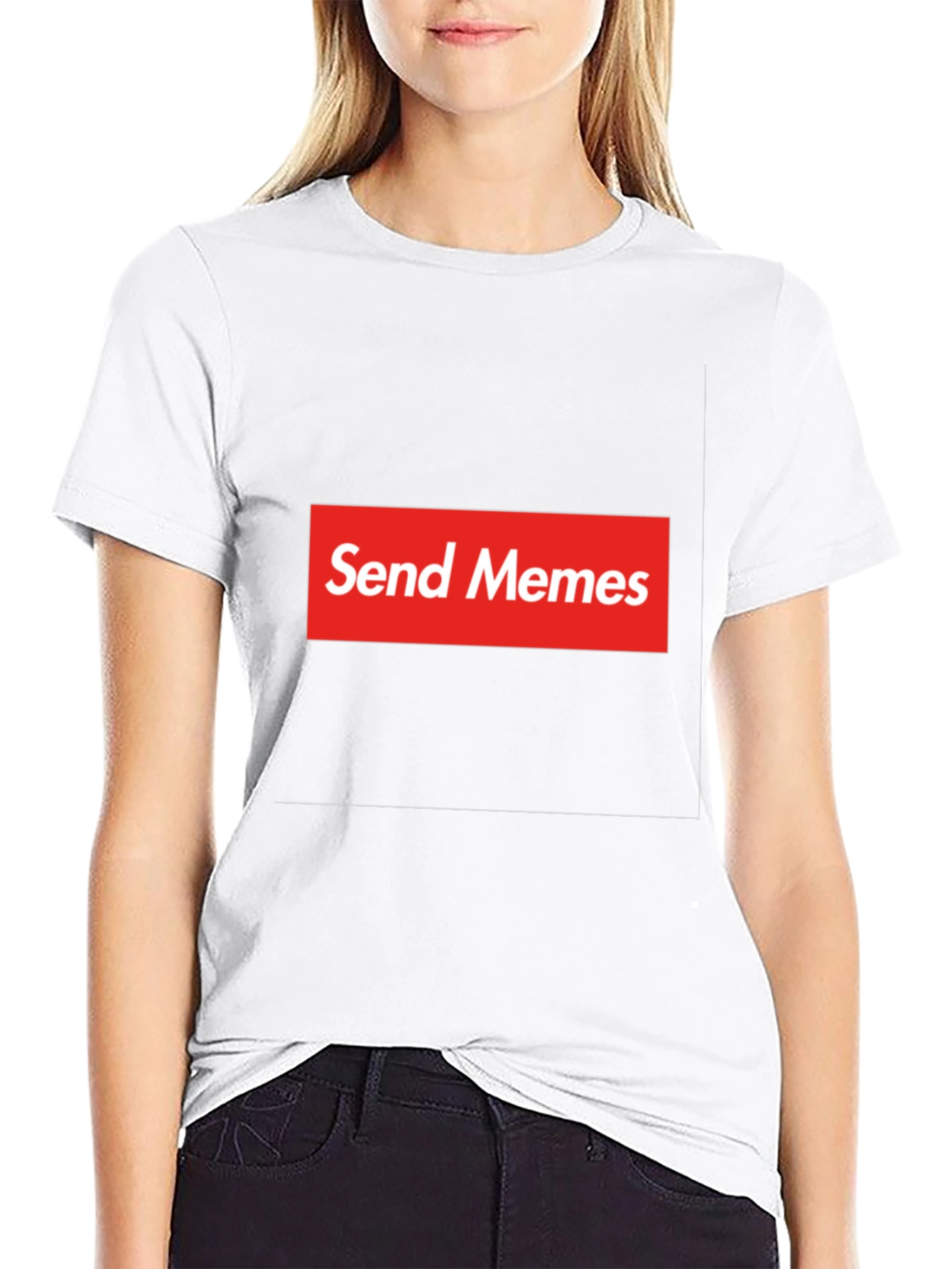 Black Send Memes Graphic Tee - Supreme Parody view 9