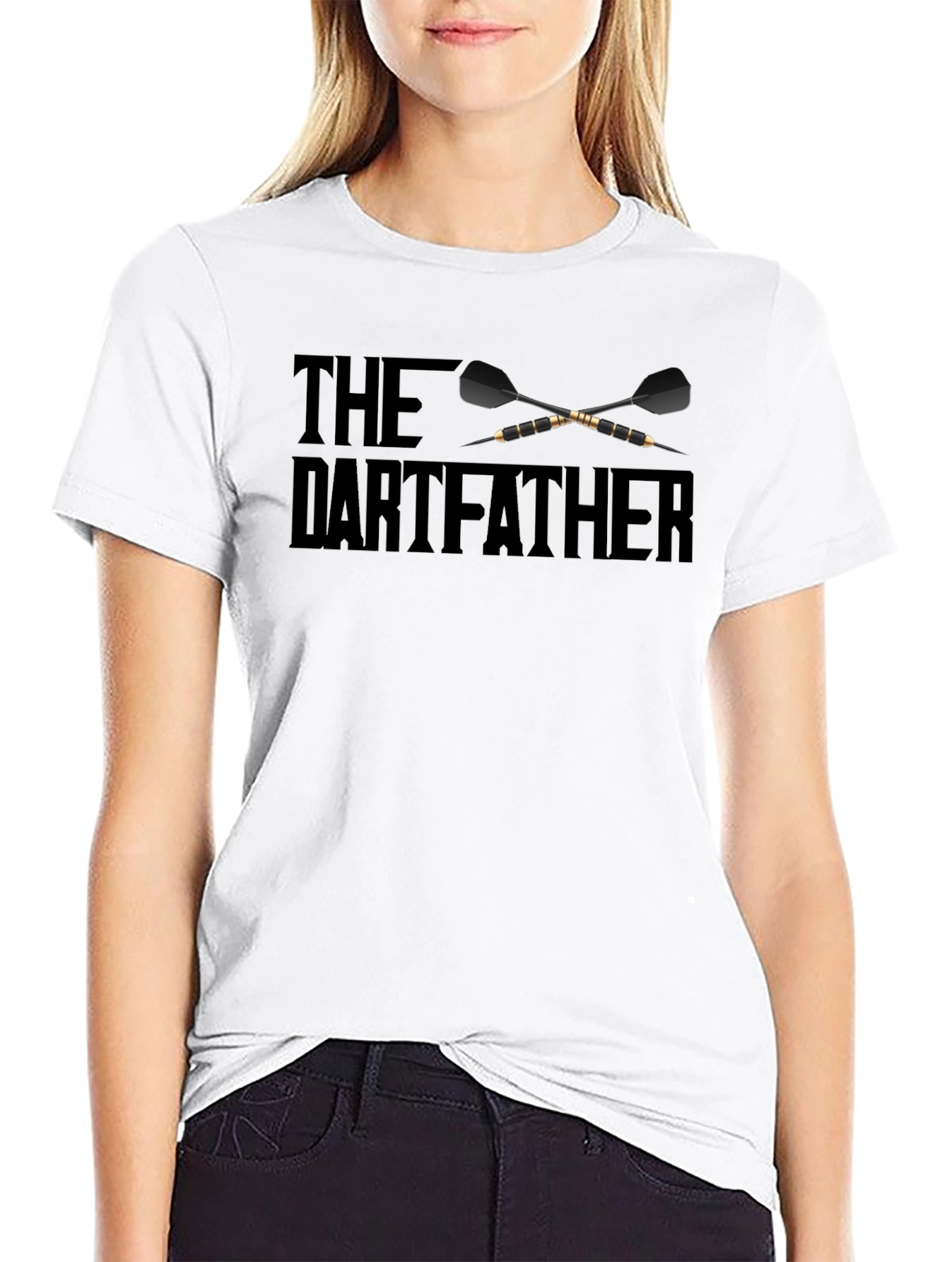 Black The Dartfather T-Shirt - Dart Player Apparel view 9