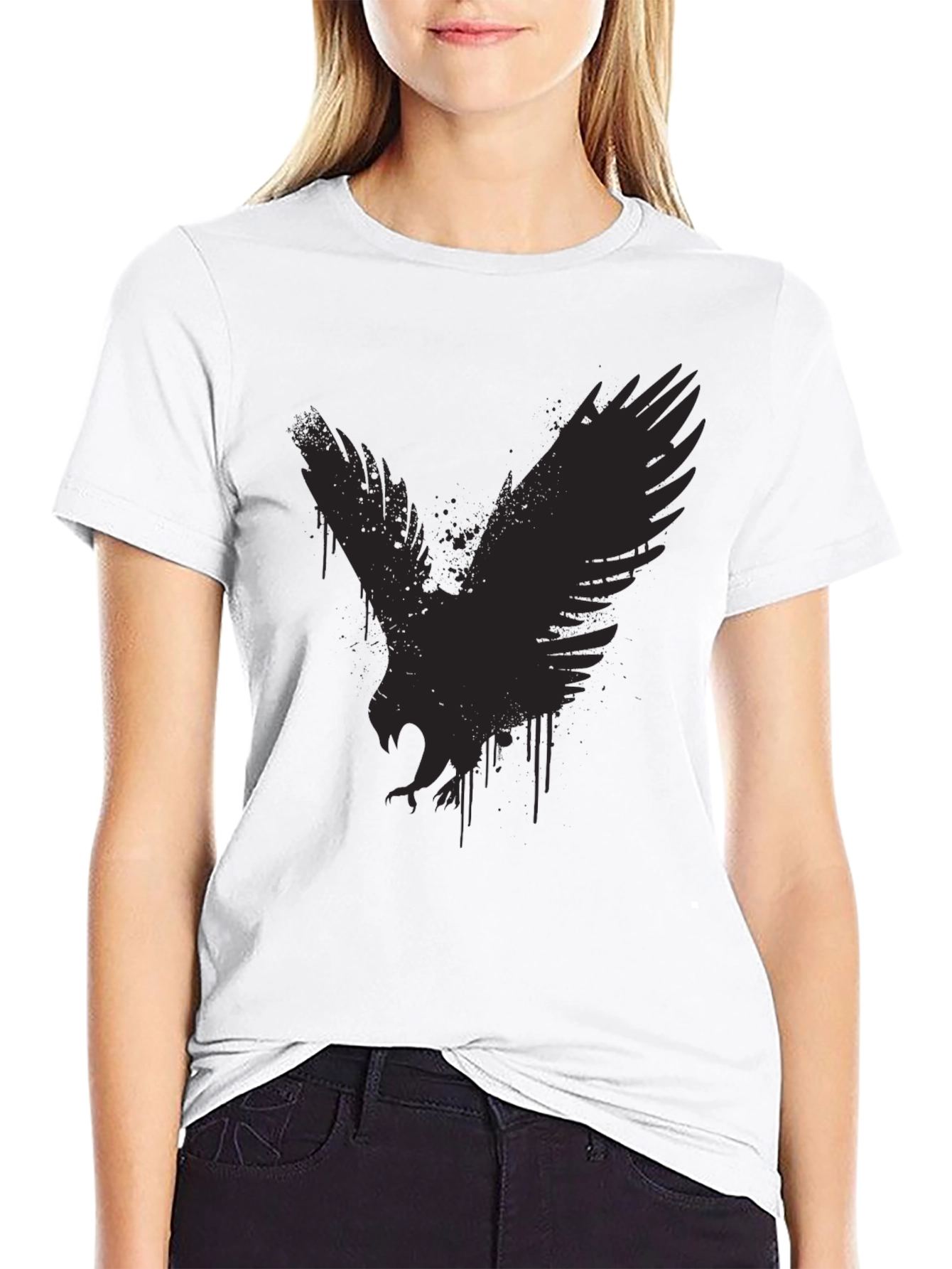 Black Black Eagle Graphic Tee - Men's Casual Shirt view 9