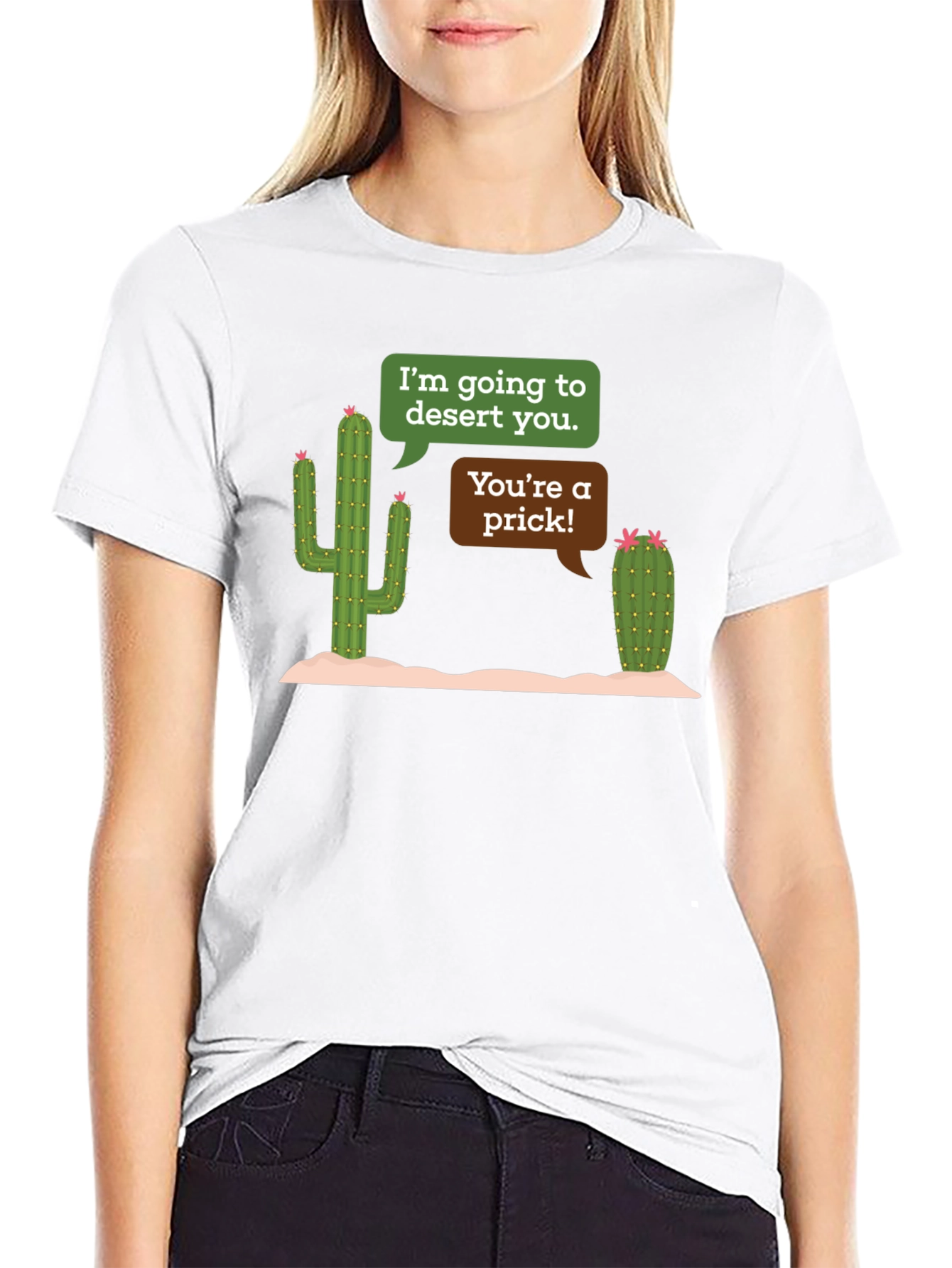 Black Desert You Cactus Humor Black T-Shirt view 9