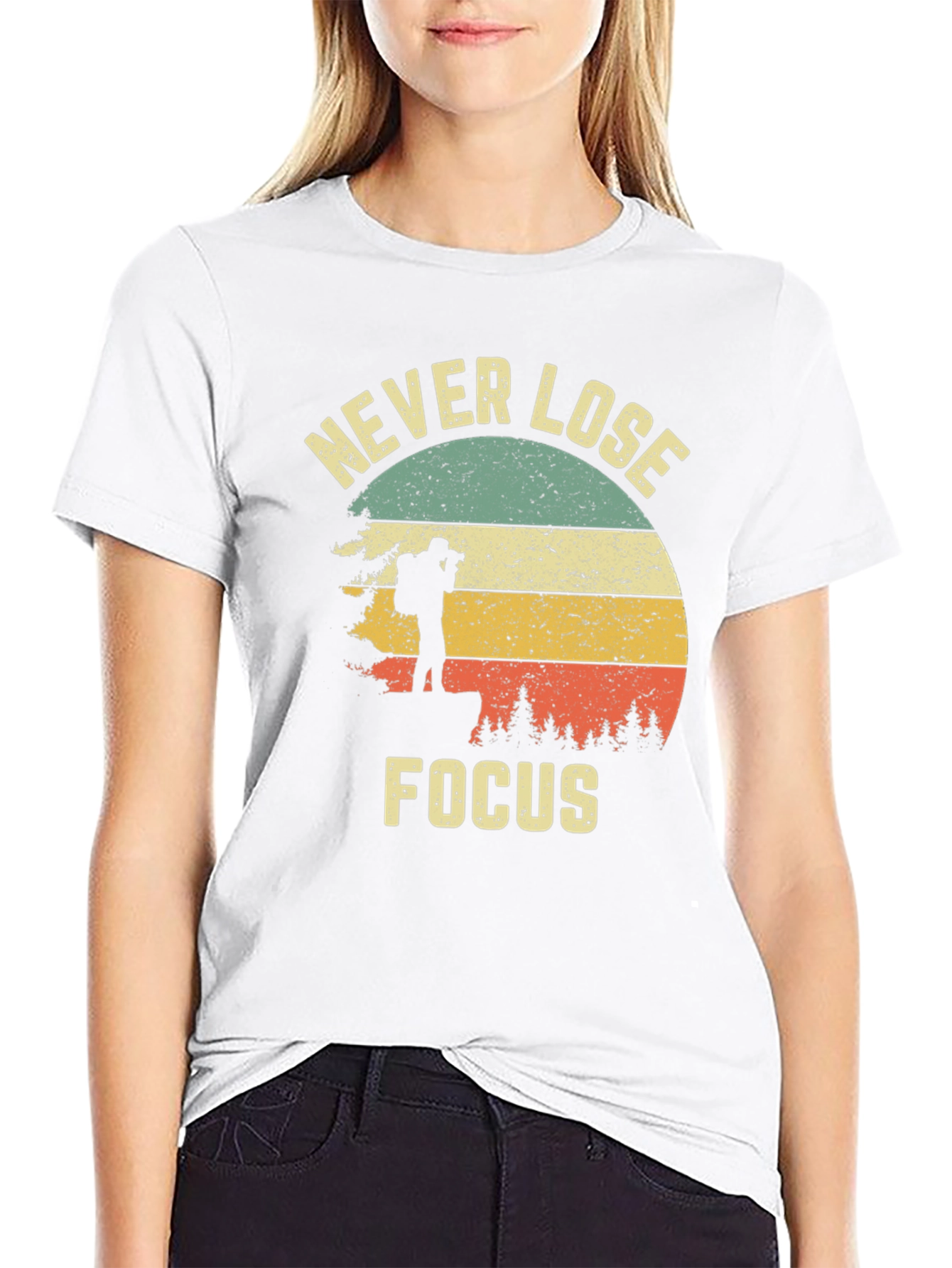 Black Never Lose Focus Graphic Tee view 9
