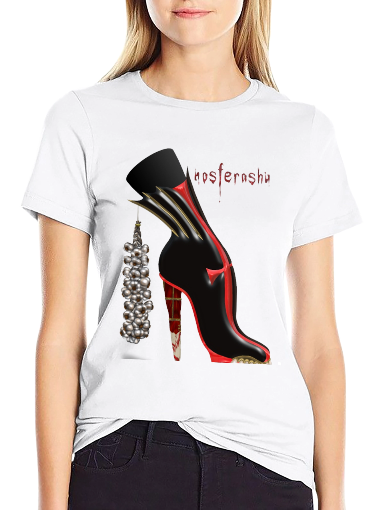 Black Nosferashu Graphic T-Shirt view 9