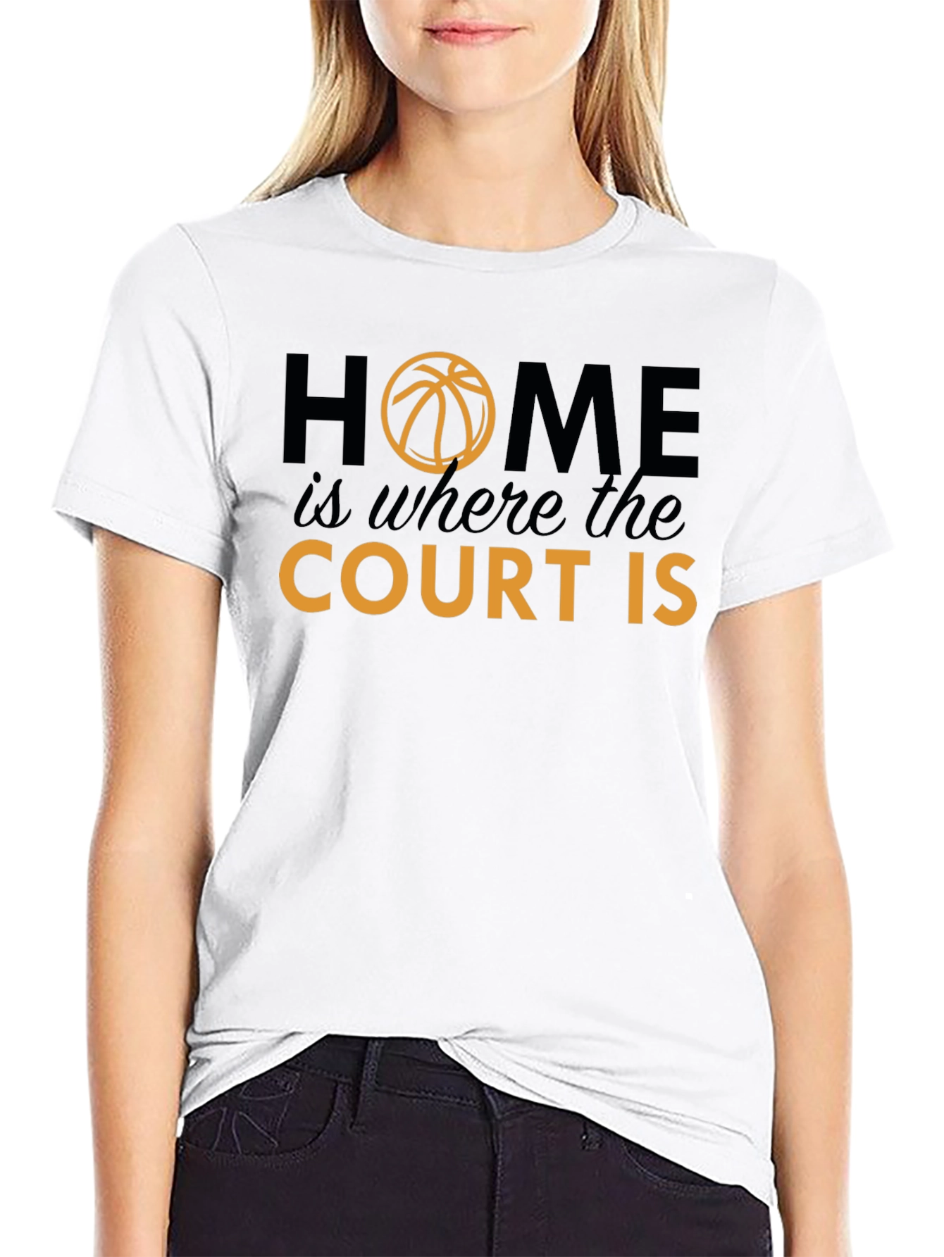Black Home Is Where The Court Is Graphic T-Shirt view 9