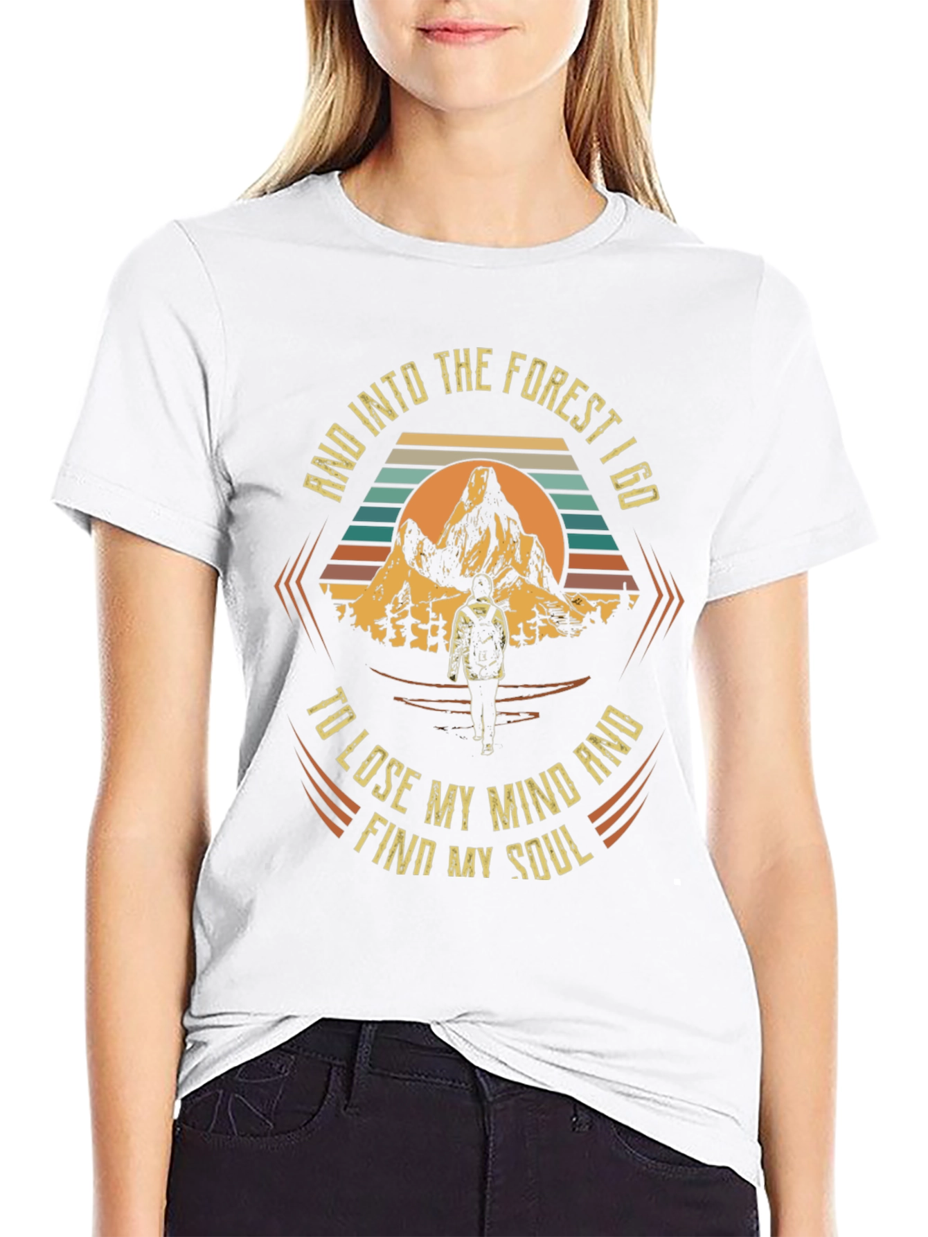 Black Into The Forest T-Shirt: Find Your Soul view 9