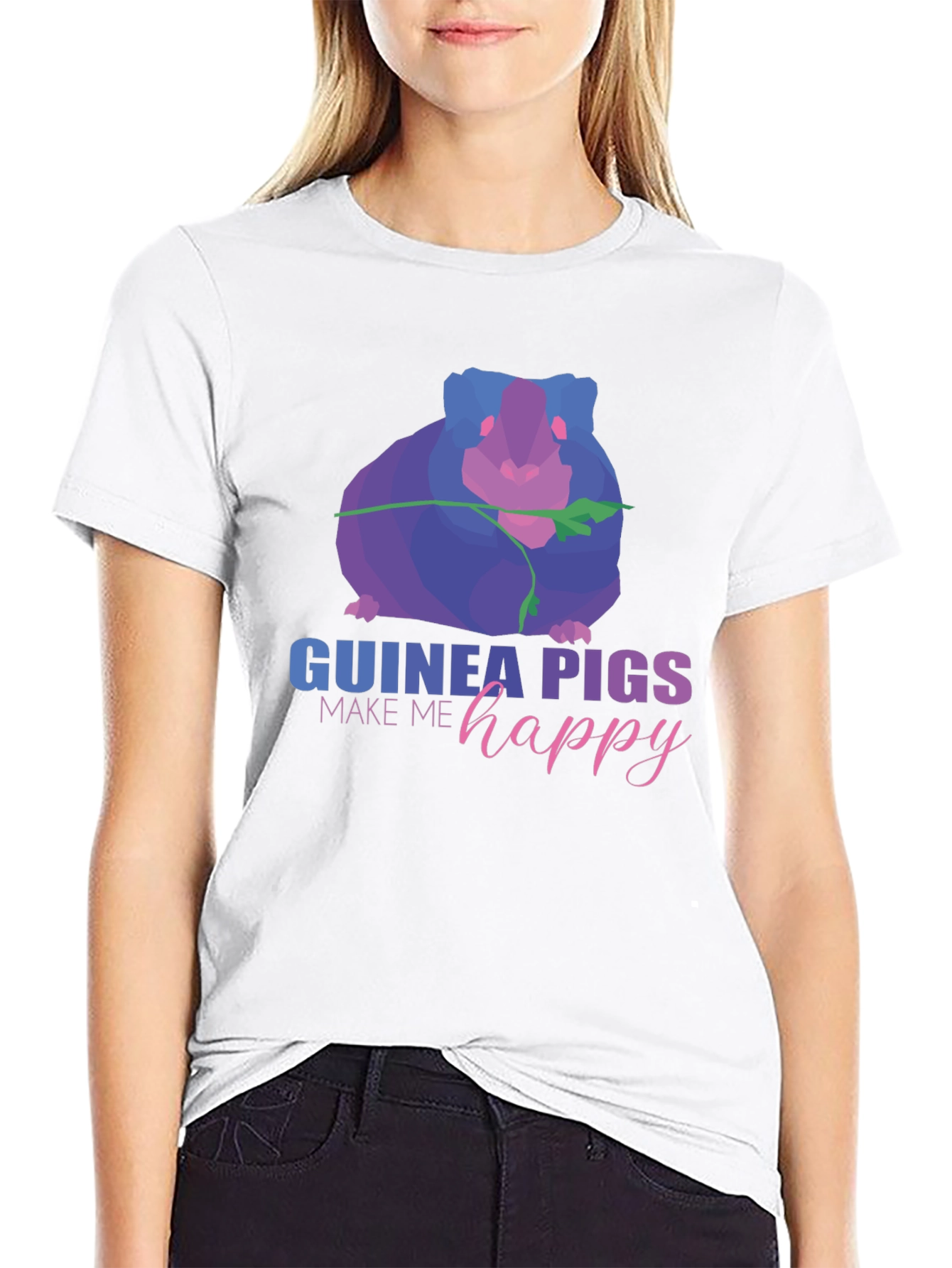 Black Guinea Pig Graphic Tee - Make Me Happy view 9