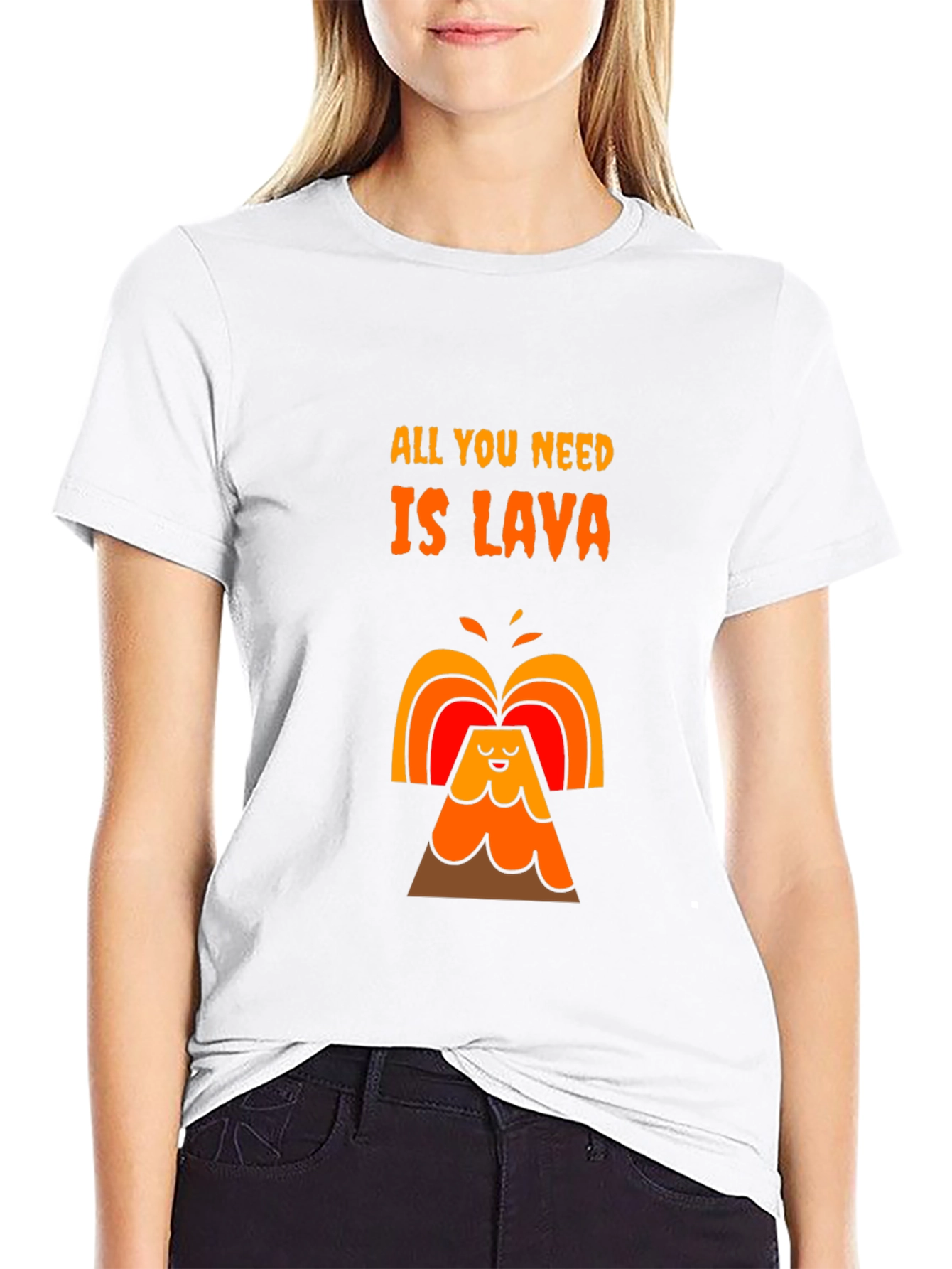 Black Funny Lava T-Shirt - All You Need Is Lava Volcano Tee view 9