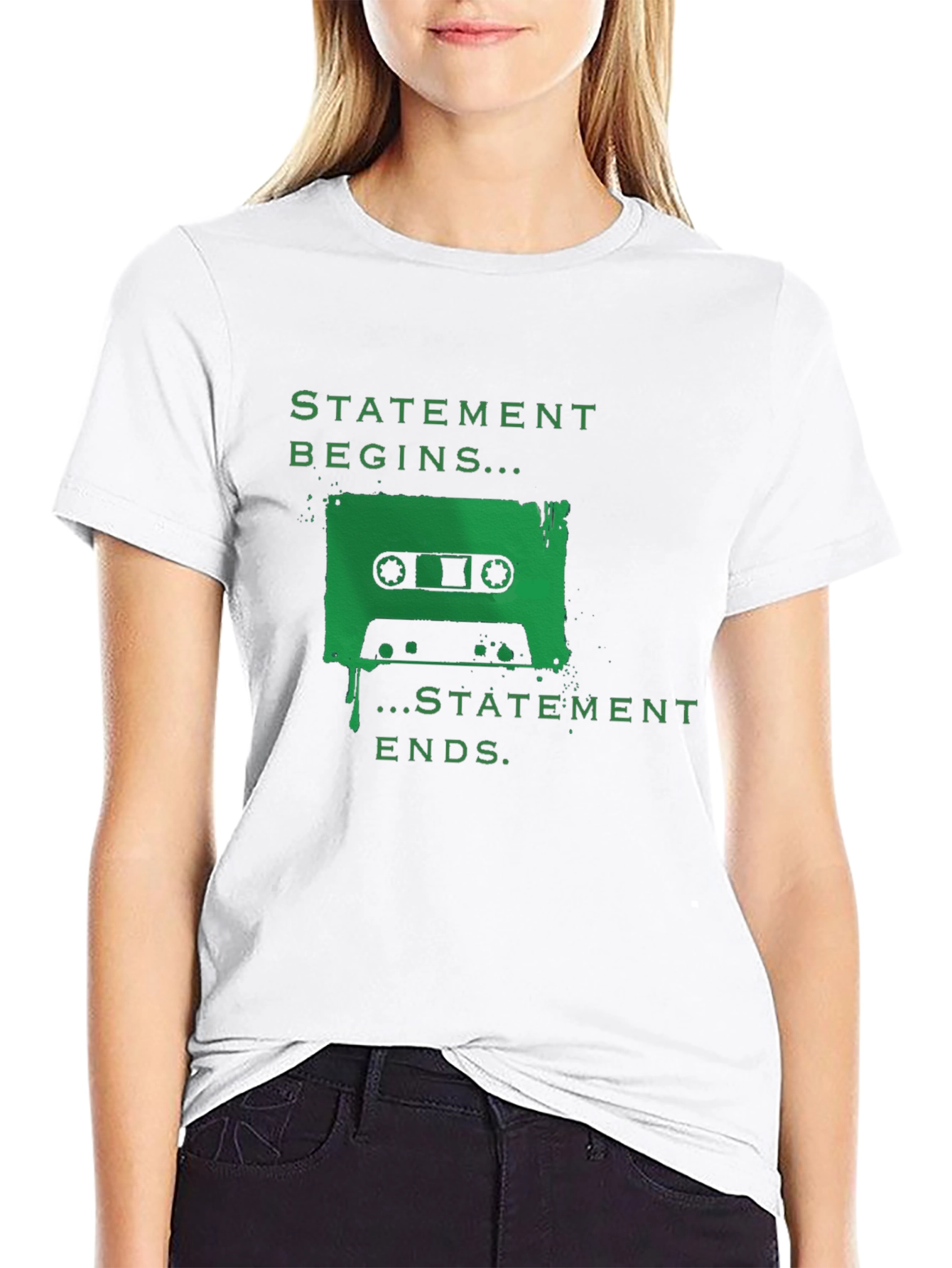 Black Statement Begins Graphic Tee view 9