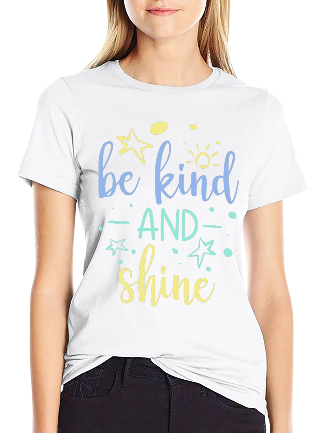 Black Be Kind And Shine Graphic Tee view 9