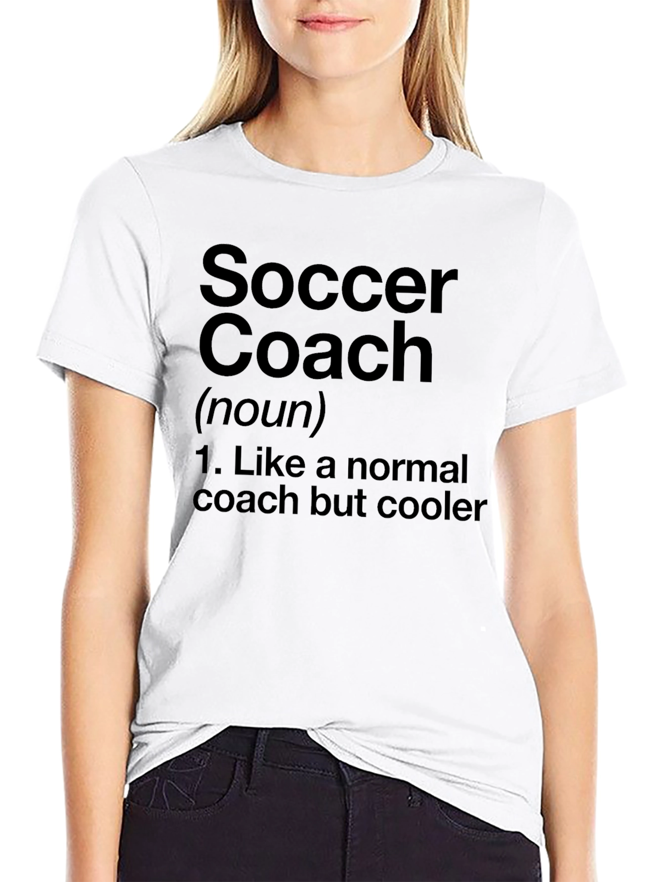 Black Soccer Coach Definition T-Shirt - Cool Coach Tee view 9