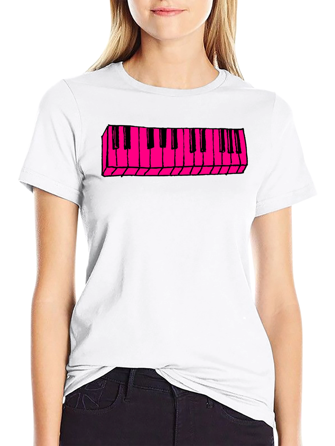 Black Keyboard T-Shirt - Retro Style view 9