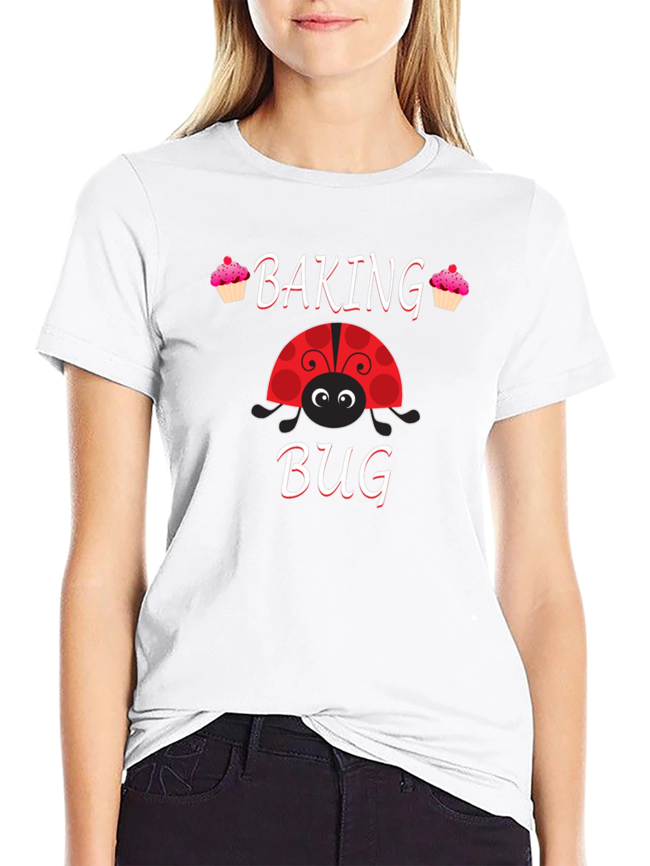 Black Baking Bug T-Shirt - Cute Ladybug Baker Tee view 9
