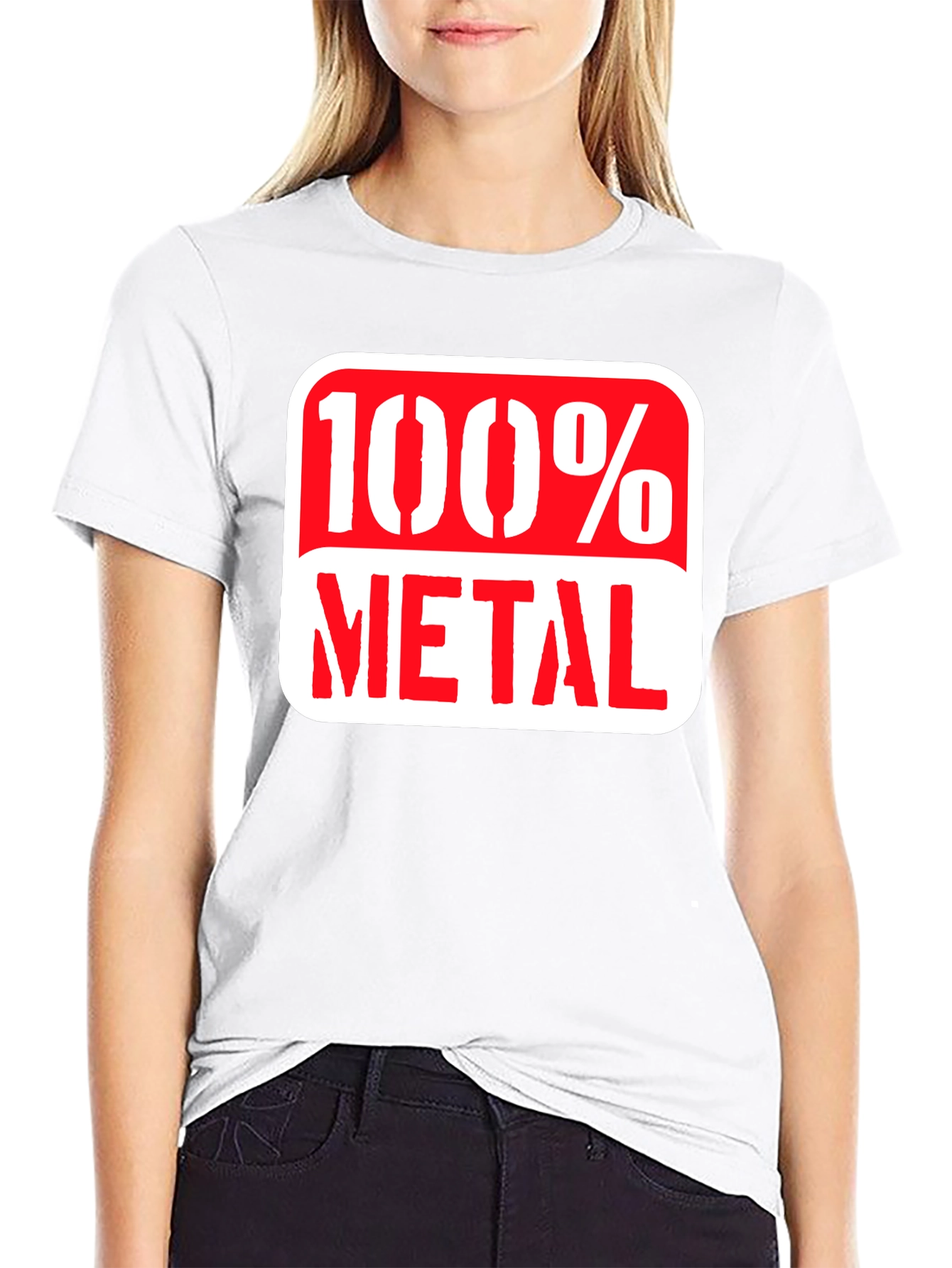 Black 100% Metal Graphic Tee - Rocker Style view 9