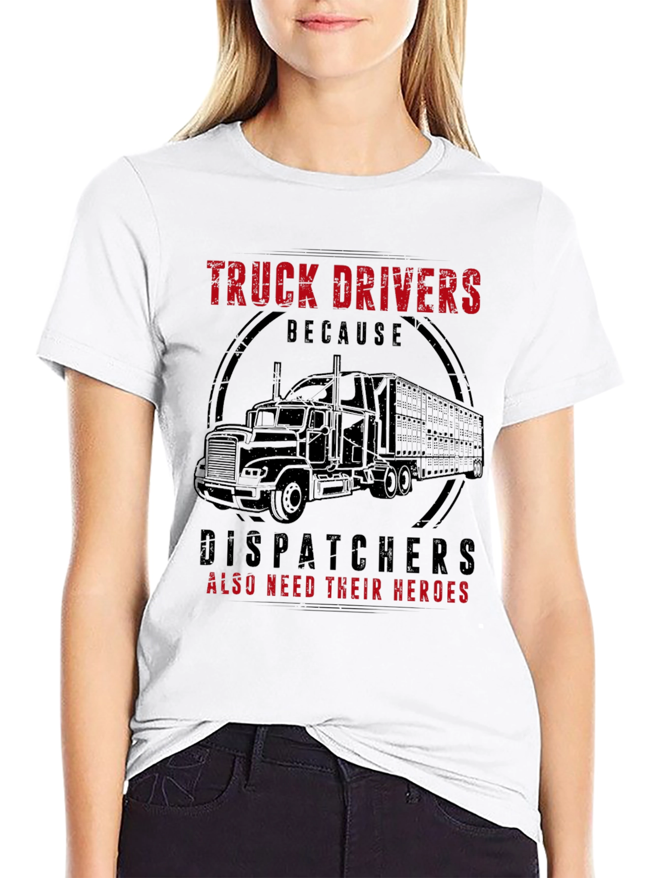 Black Truck Driver Hero Graphic Tee - Black view 9