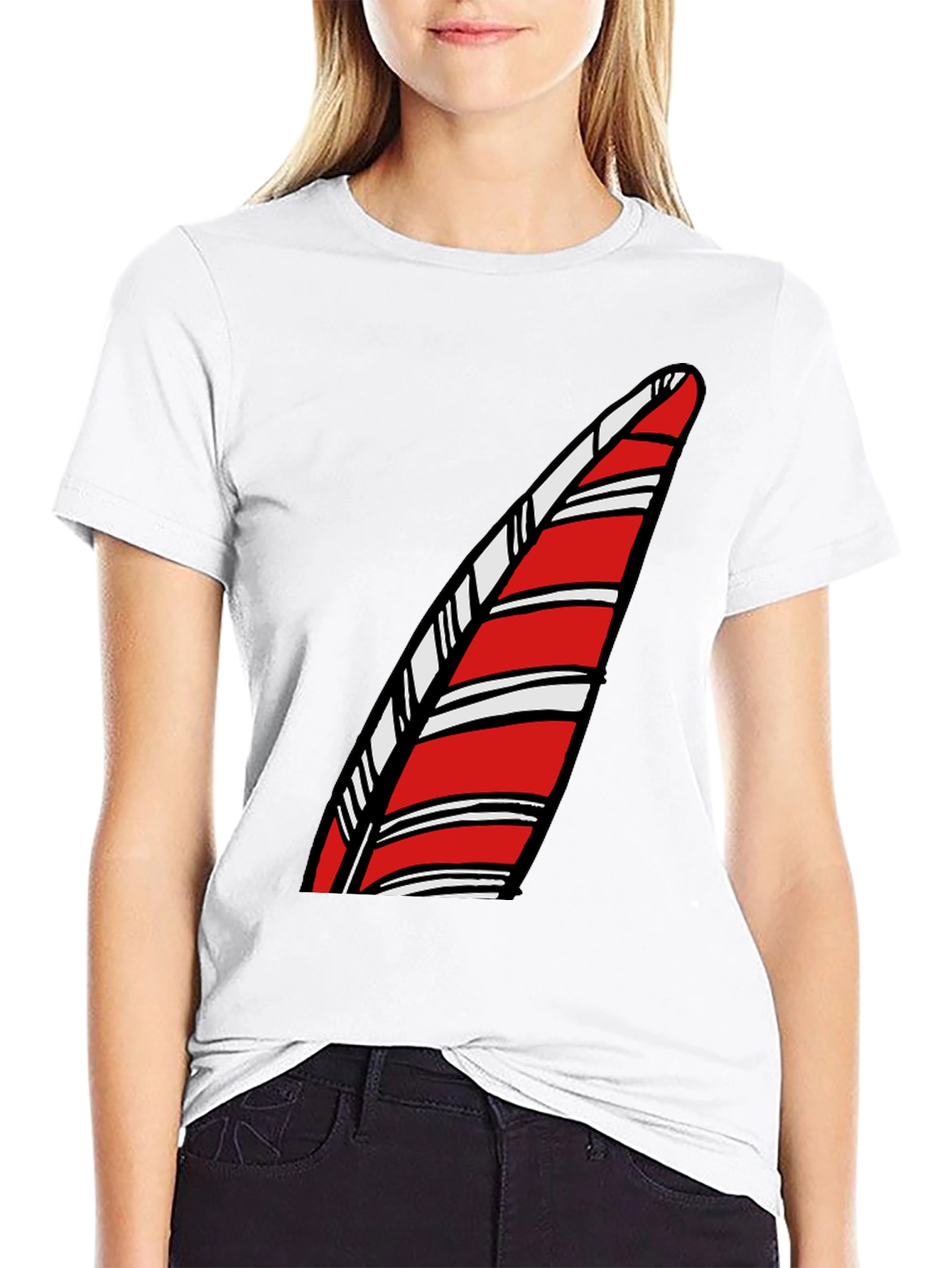 Black Candy Cane Striped T-Shirt - Festive Holiday Style view 9
