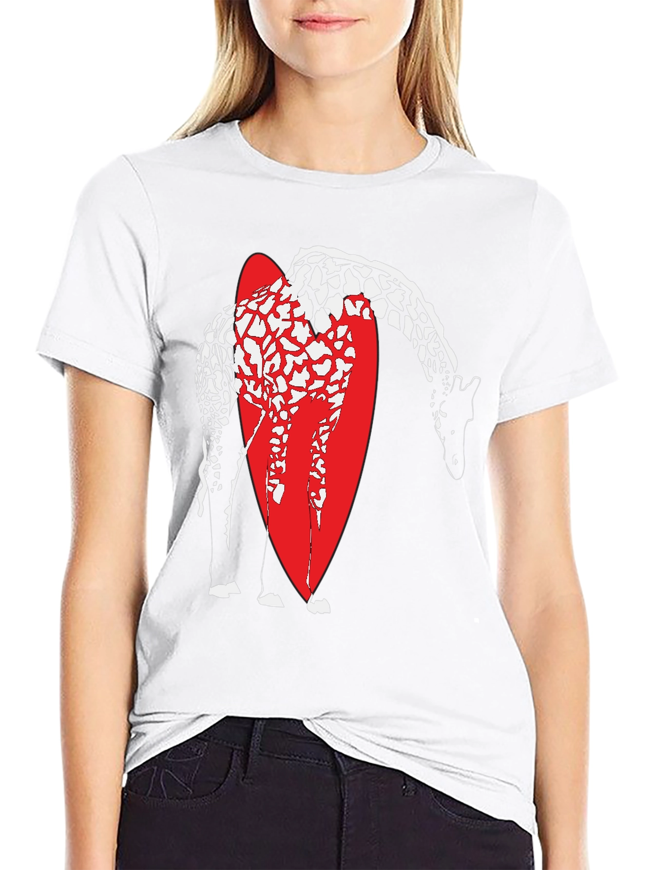 Black Giraffe Graphic Tee - Stylish Men's Black T-Shirt view 9