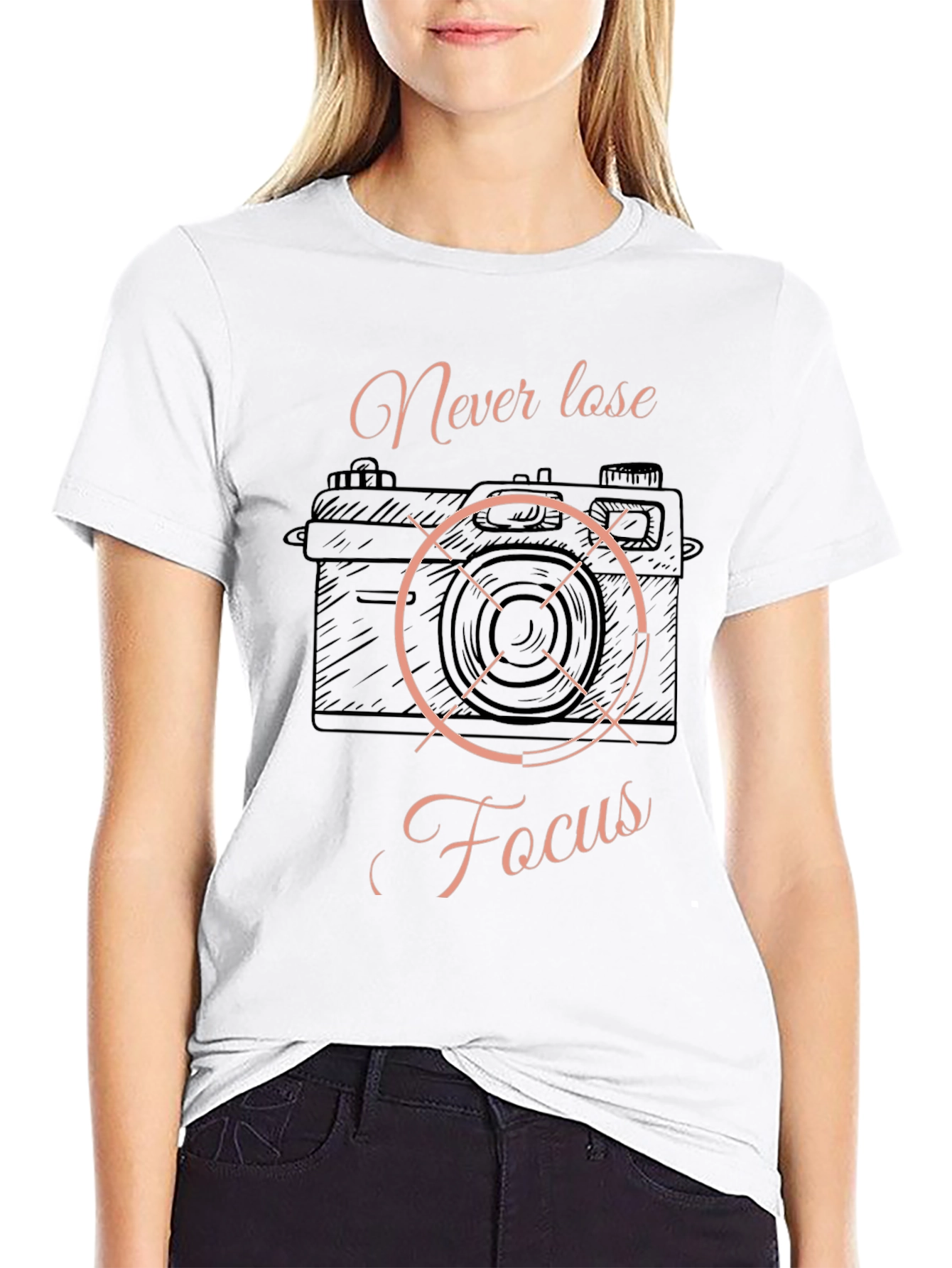 Black Never Lose Focus Graphic Tee view 9