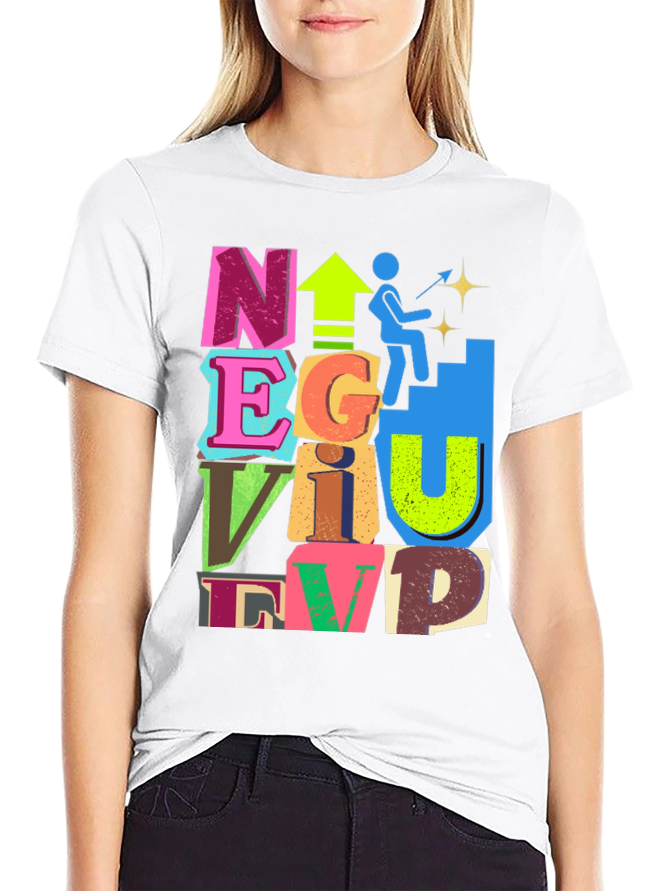 Black Motivational Graphic Tee - Climb to the Top! view 9