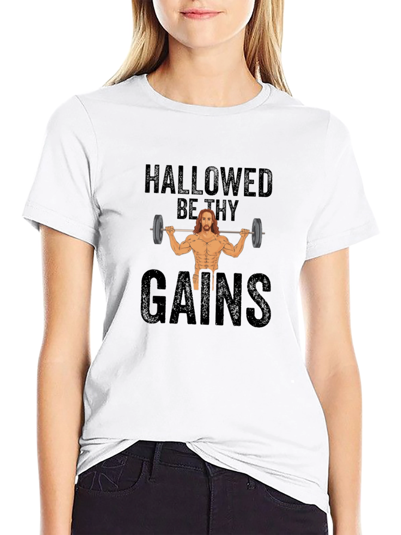 Black Hallowed Be Thy Gains T-Shirt view 9