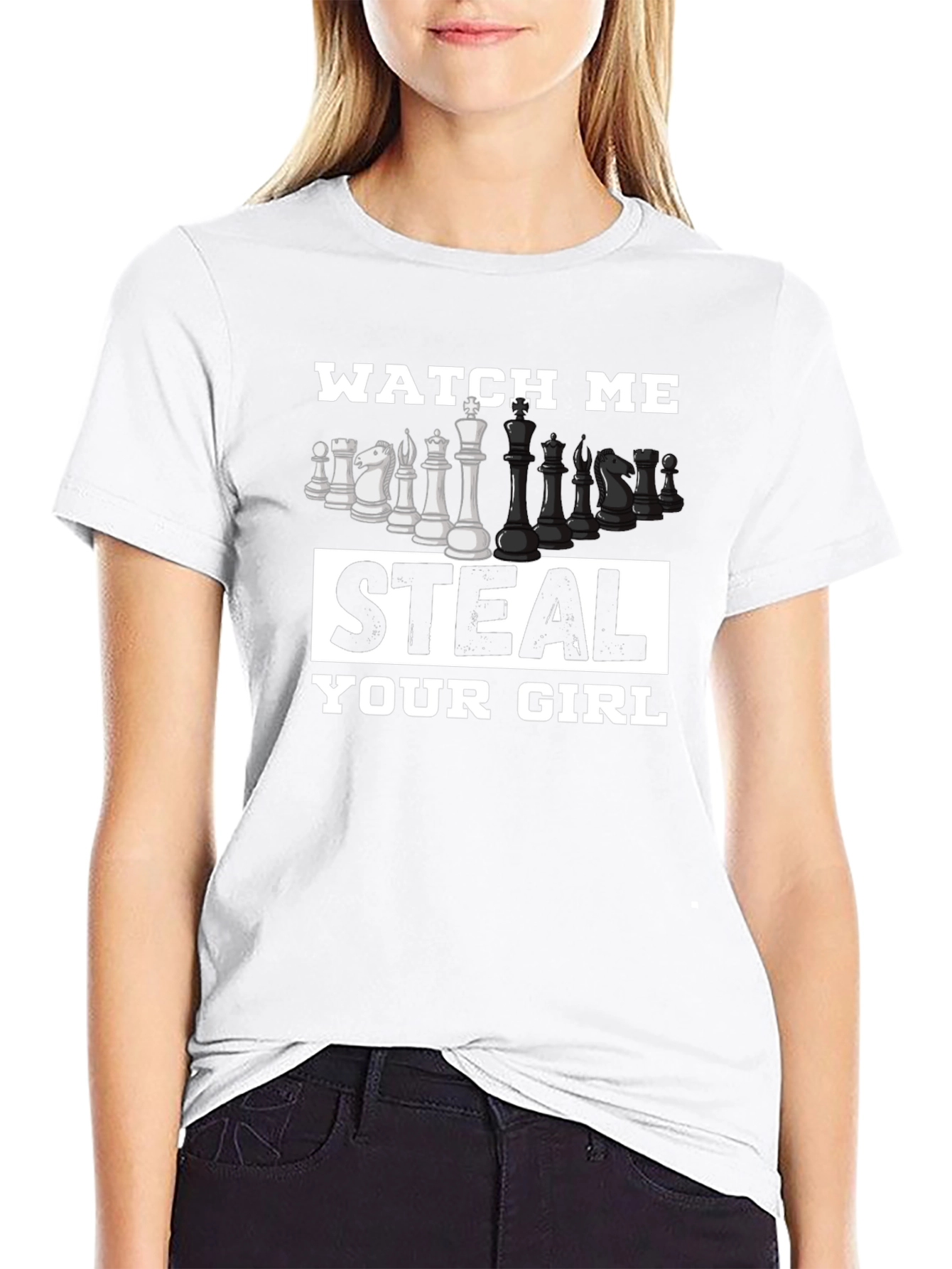 Black Chess Steal Your Girl Black T-Shirt view 9