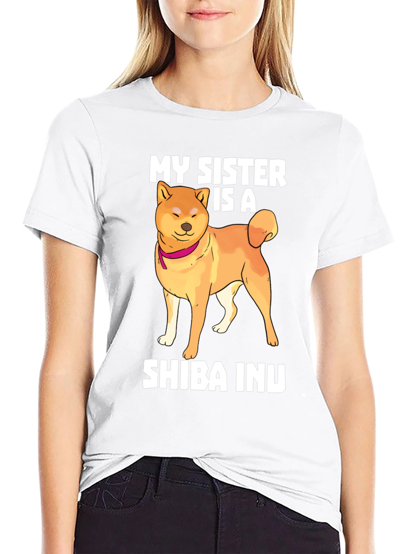 Black My Sister is a Shiba Inu T-Shirt view 9