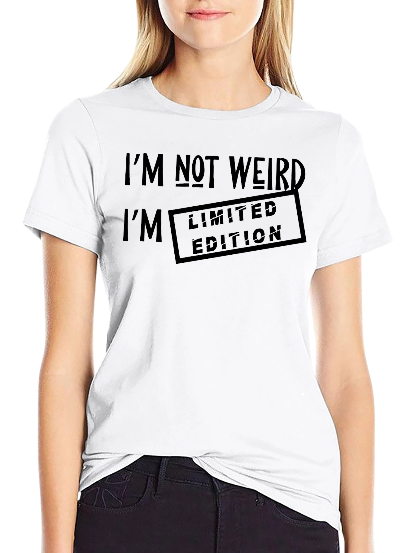 Black I'm Not Weird I'm Limited Edition Black T-Shirt view 9