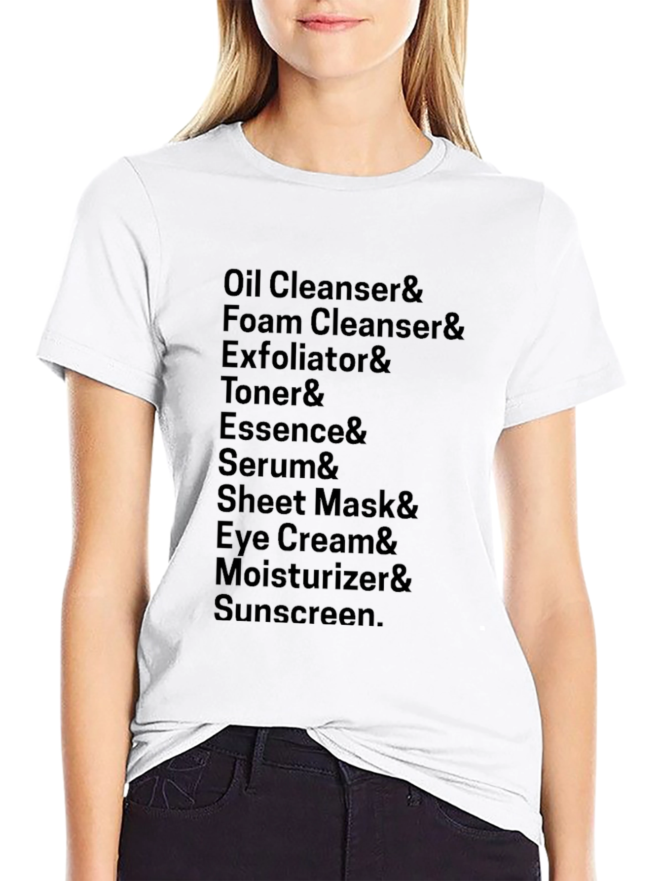 Black Skincare Routine Steps T-Shirt view 9