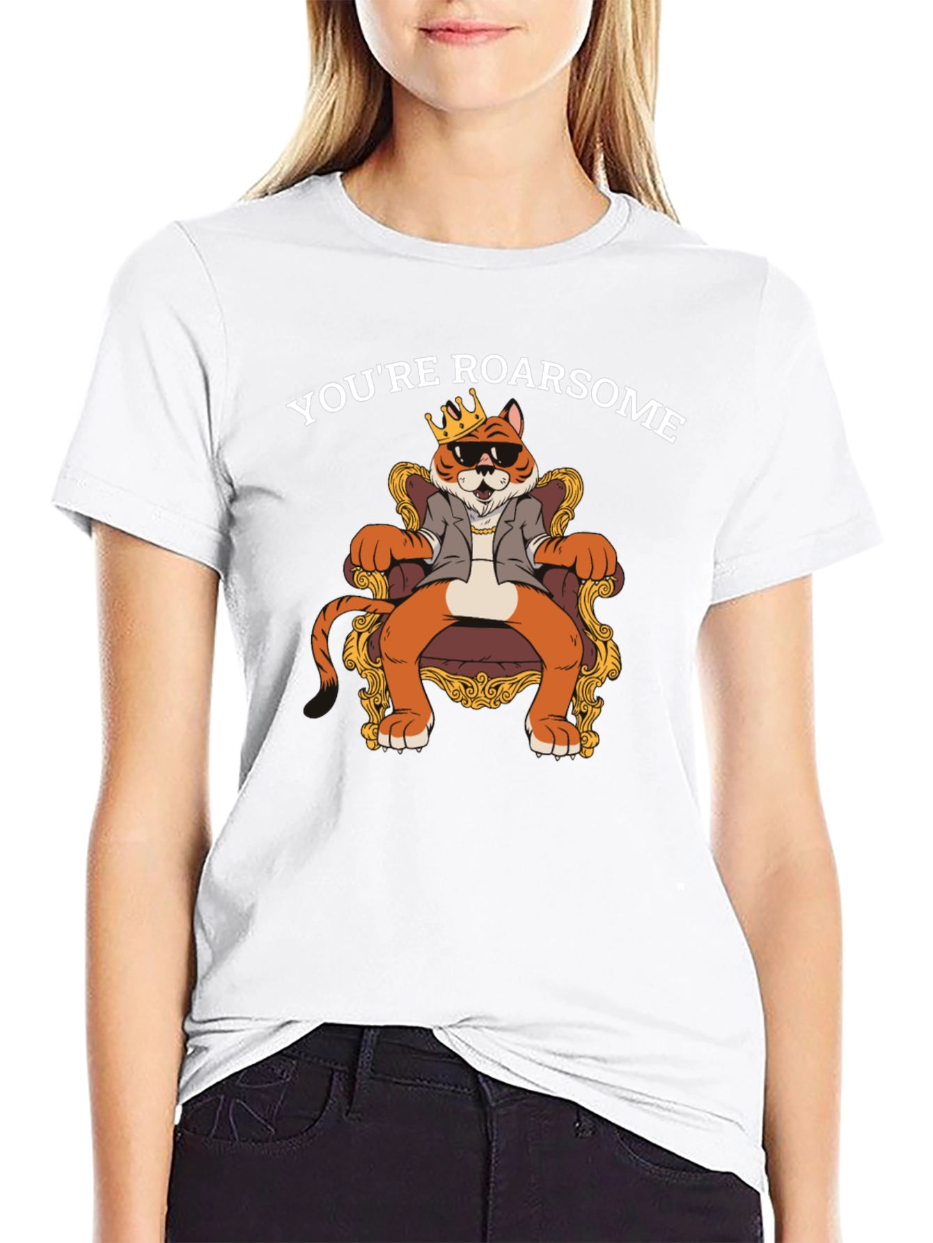 Black Roarsome Tiger King T-Shirt - Black view 9