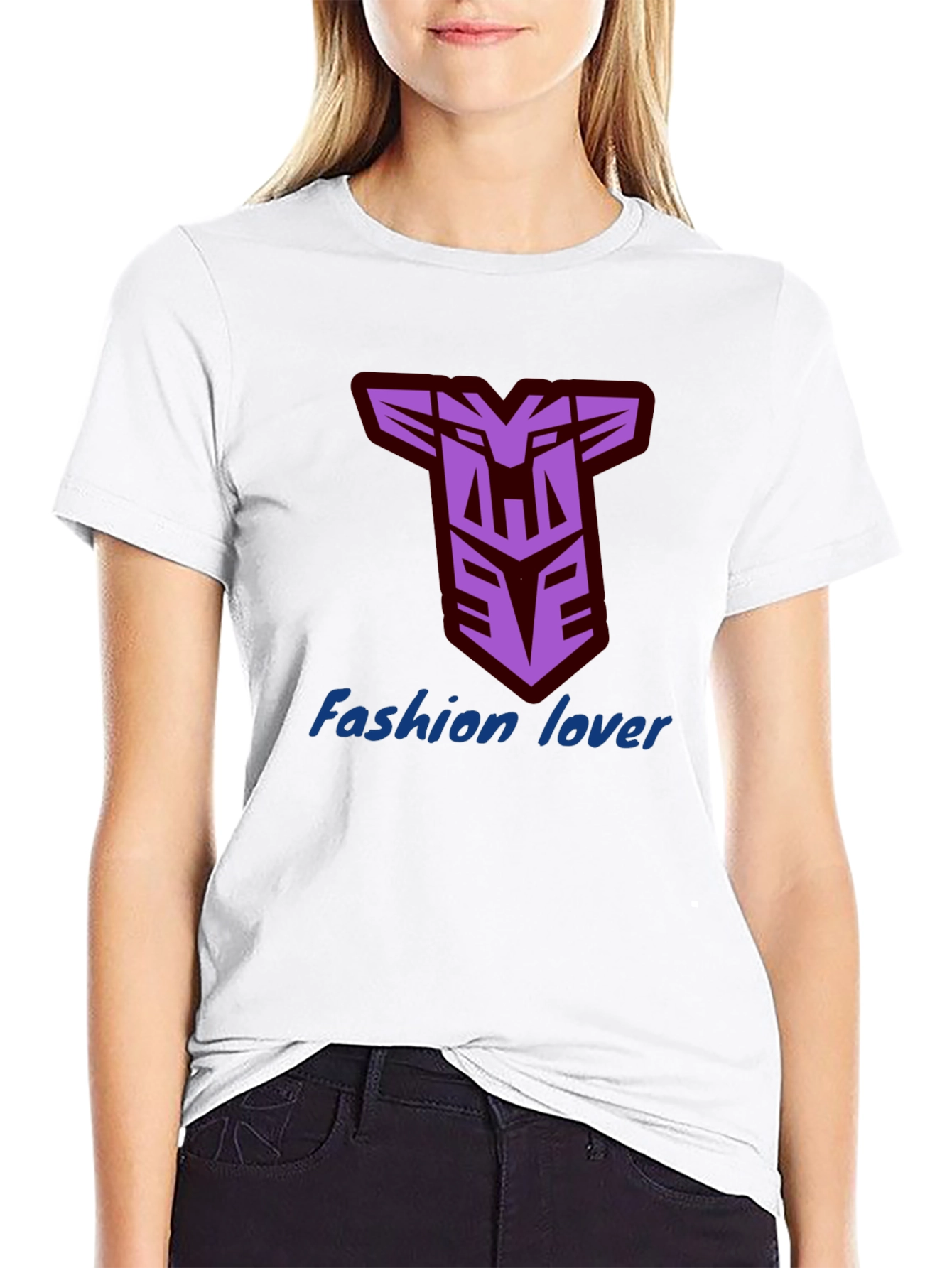 Black Men's Black T-Shirt with Decepticon Logo view 9
