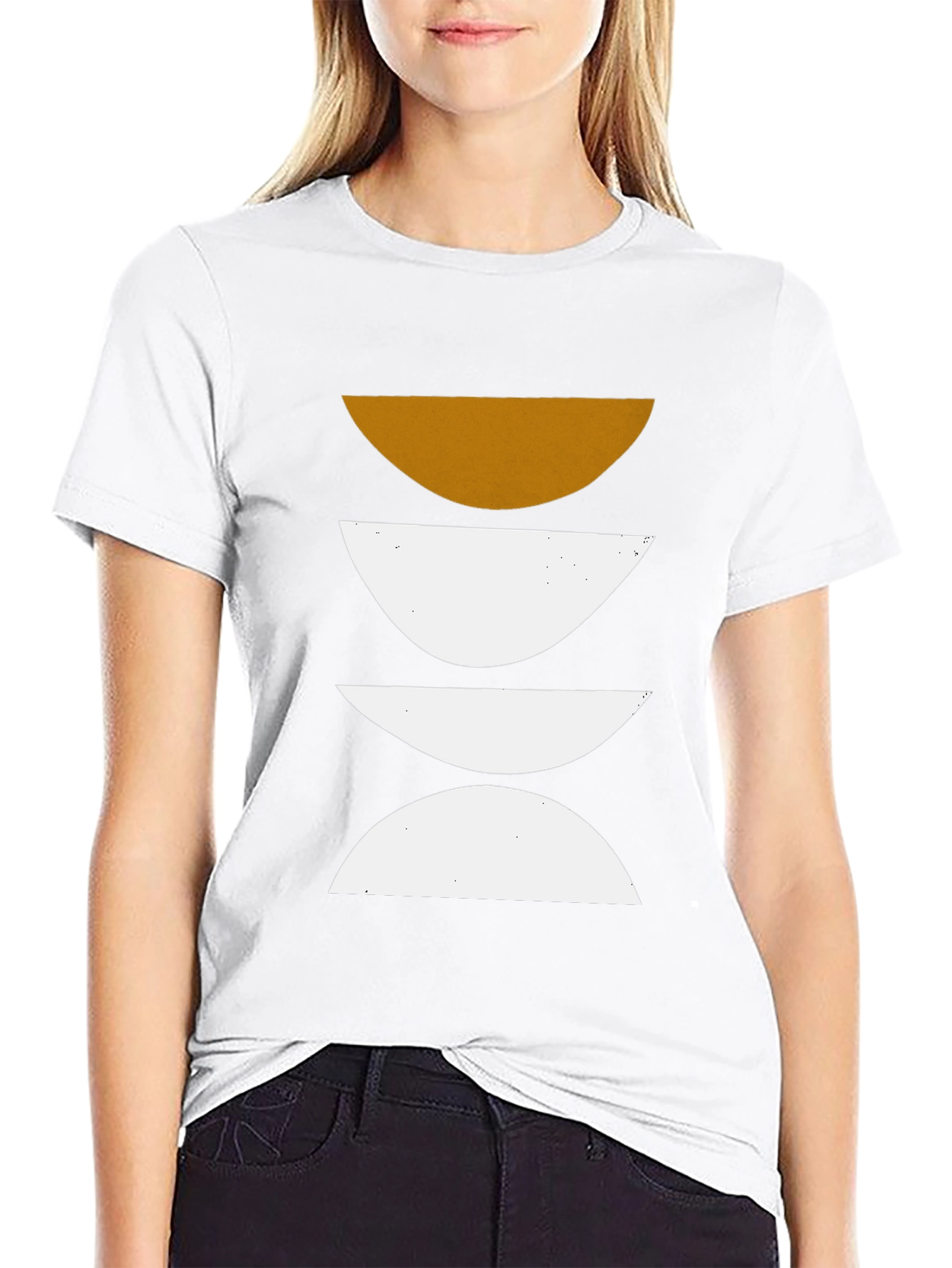 Black Modern Geometric Tee - Abstract Design view 9