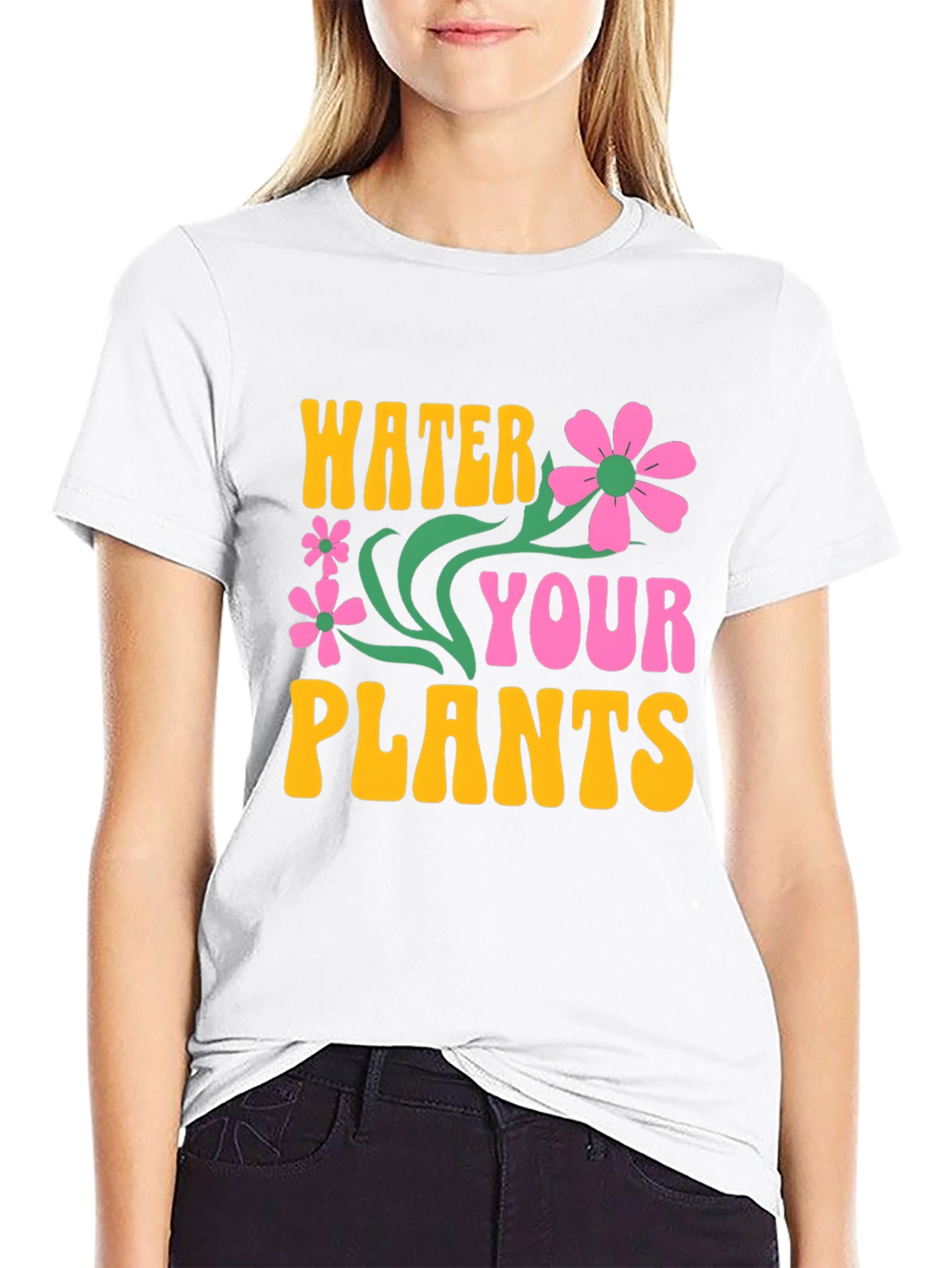 Black Water Your Plants Graphic T-Shirt view 9