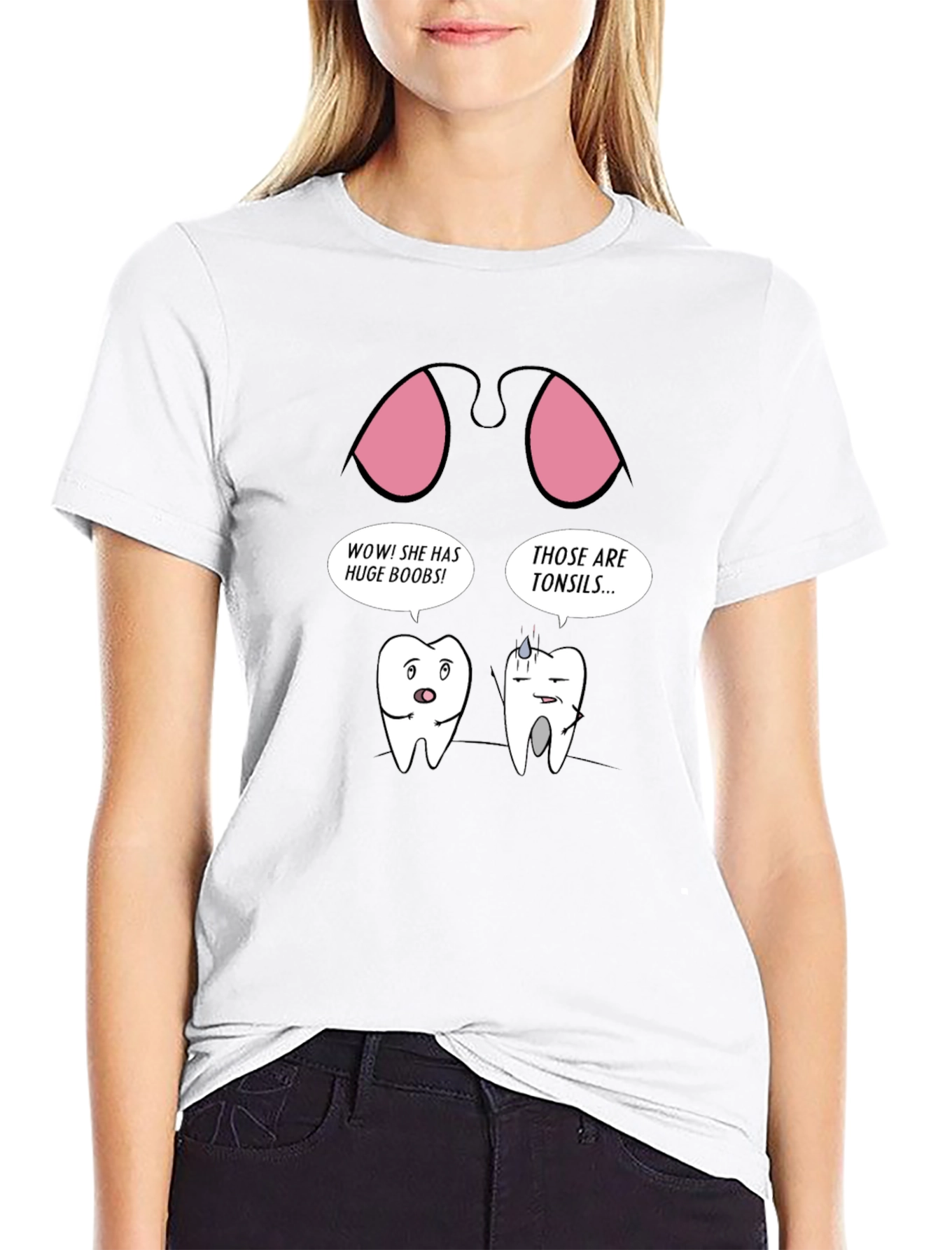 Black Humorous Tonsil T-Shirt view 9