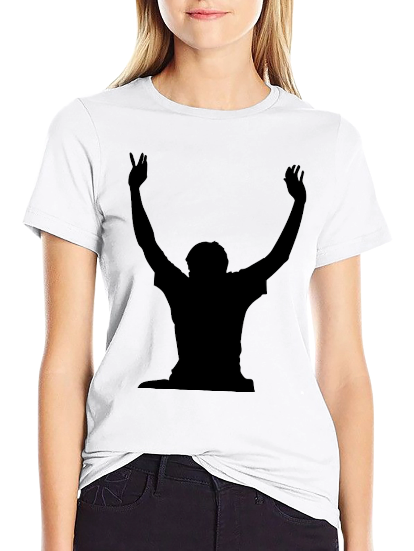 Black Silhouette Graphic T-Shirt - Black view 9