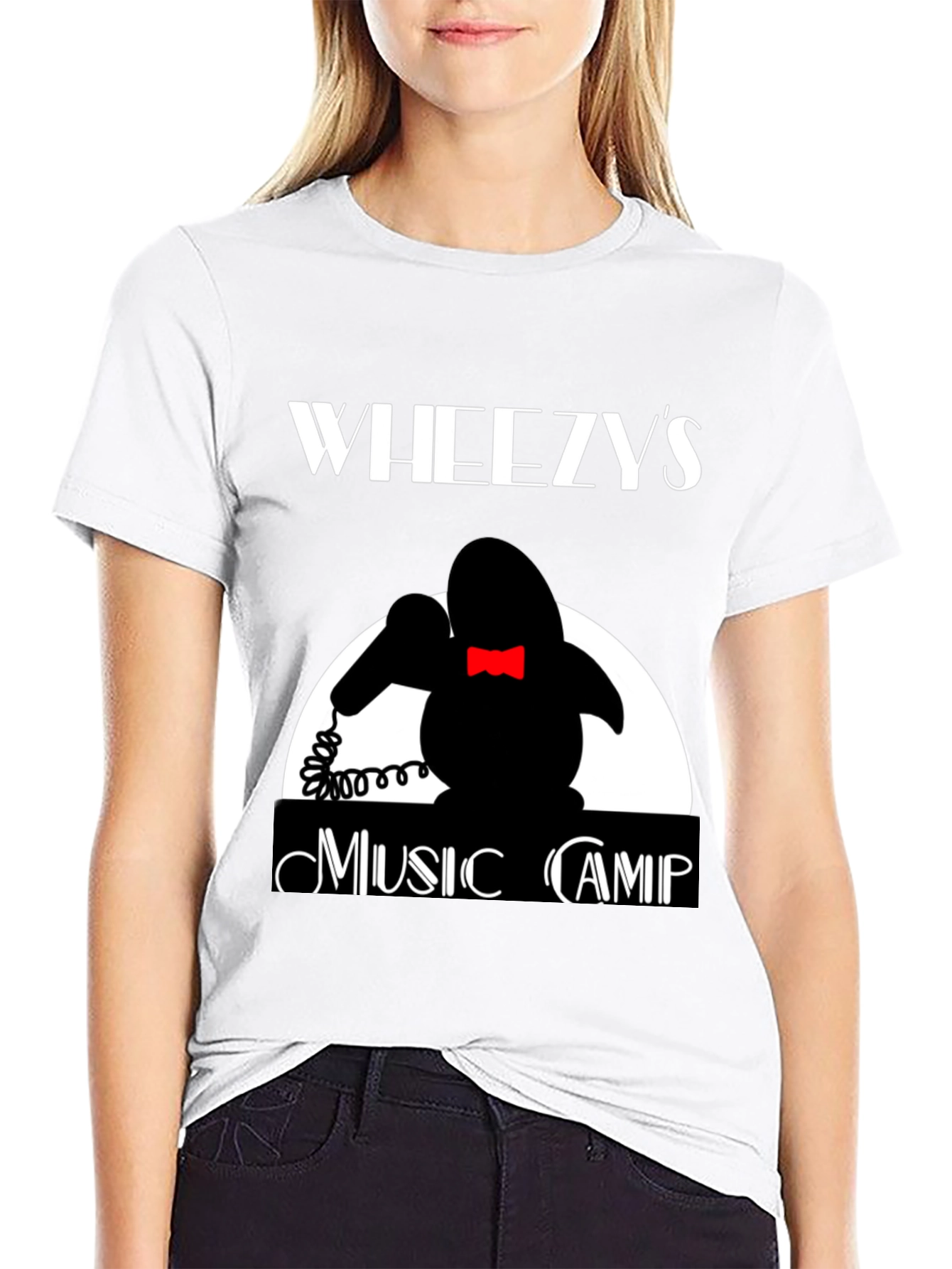 Black Wheezy's Music Camp T-Shirt - Retro Design view 9