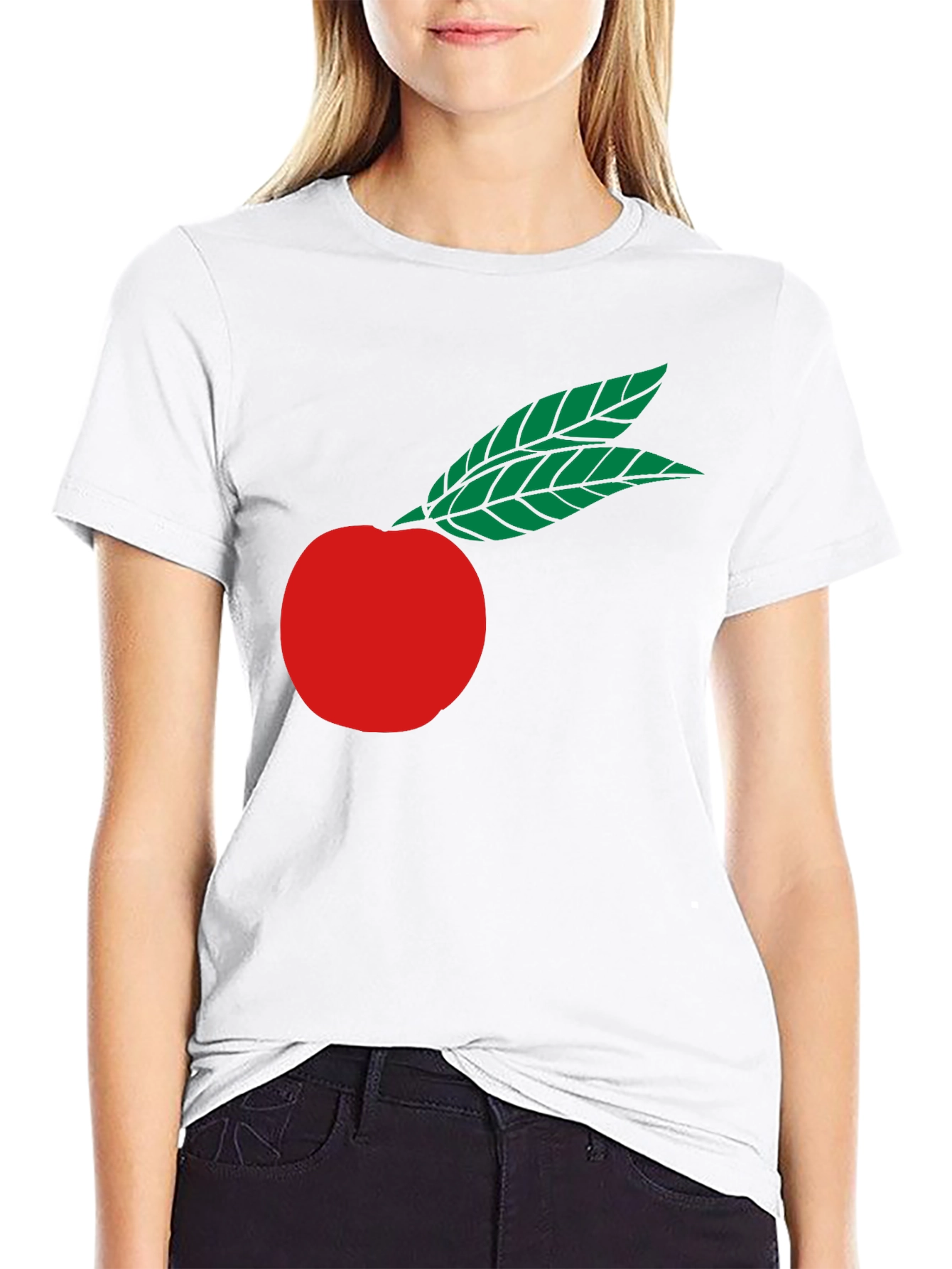 Black Red Fruit Graphic Black T-Shirt view 9