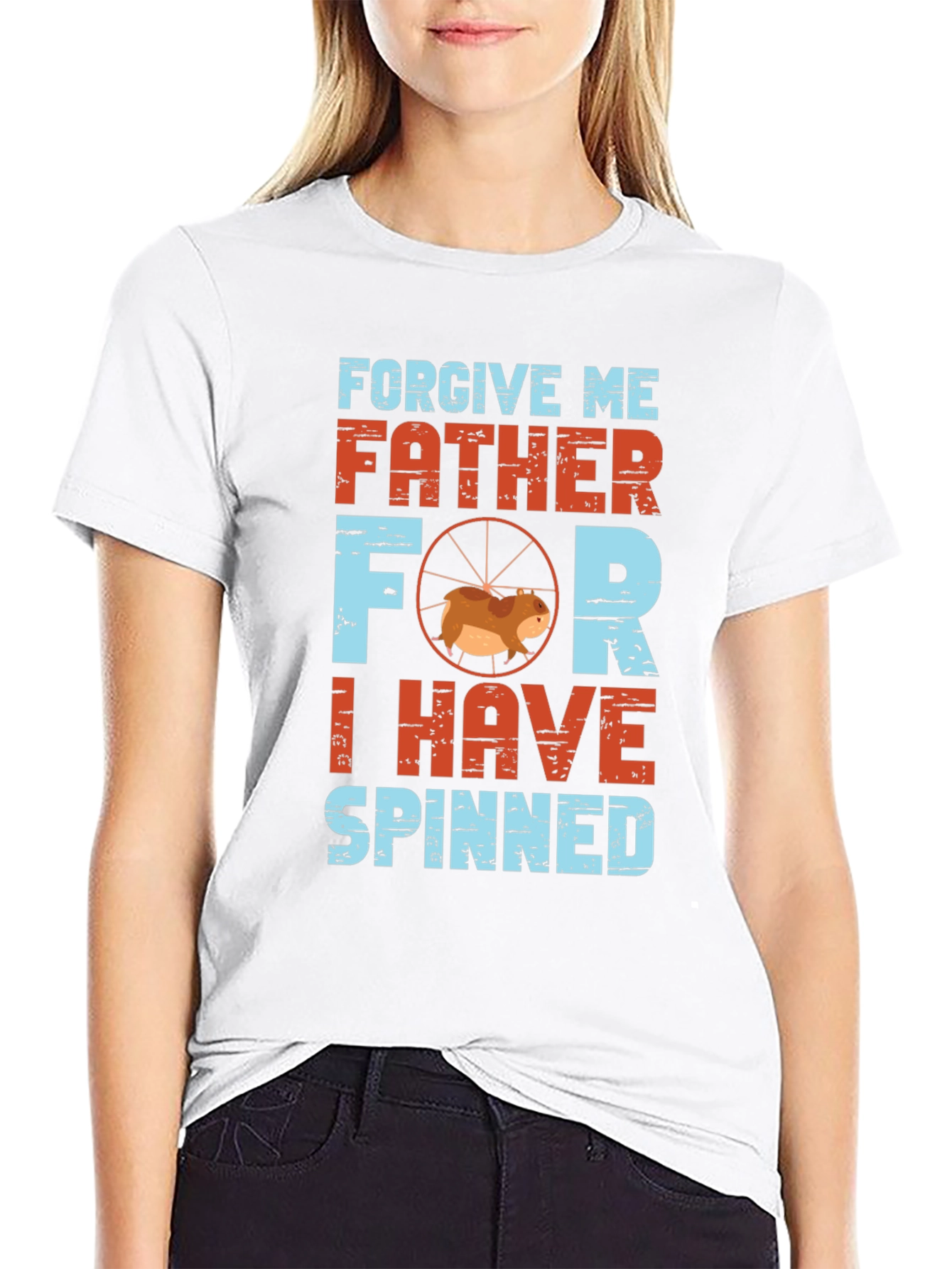 Black Forgive Me Father I Have Spinned T-Shirt view 9