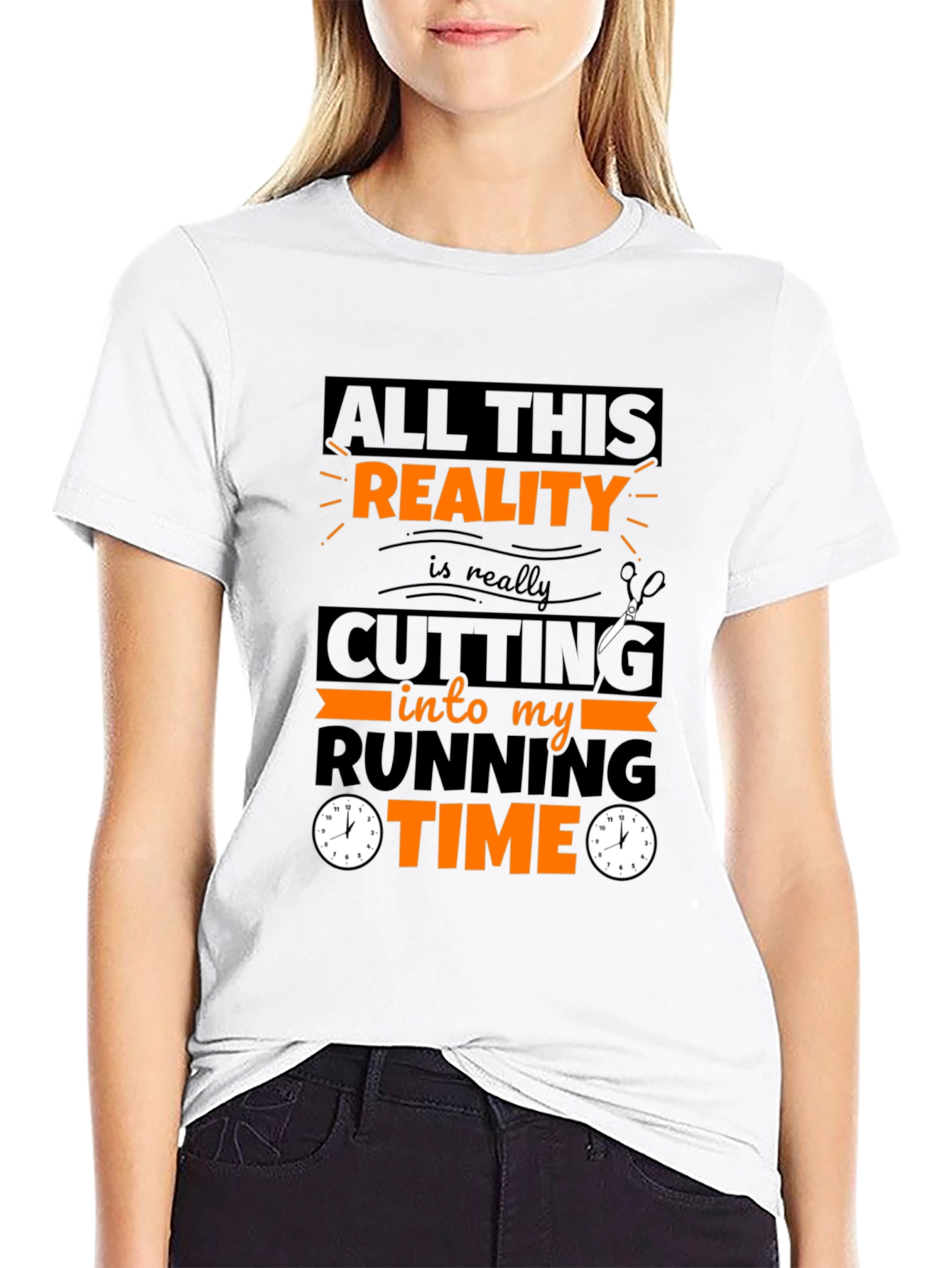 Black Reality Cutting Into My Running Time T-Shirt view 9
