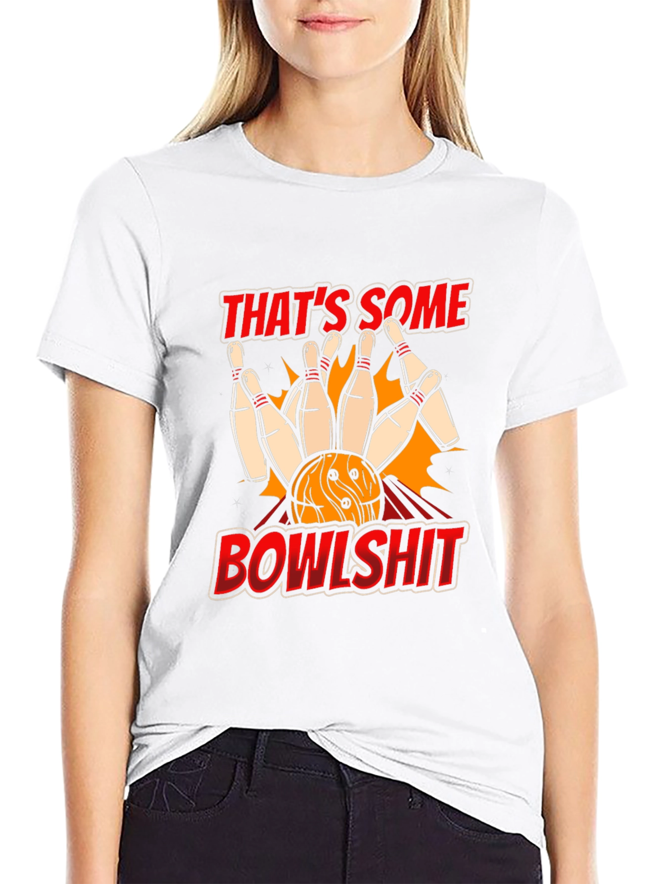 Black That's Some Bowlshit T-Shirt view 9