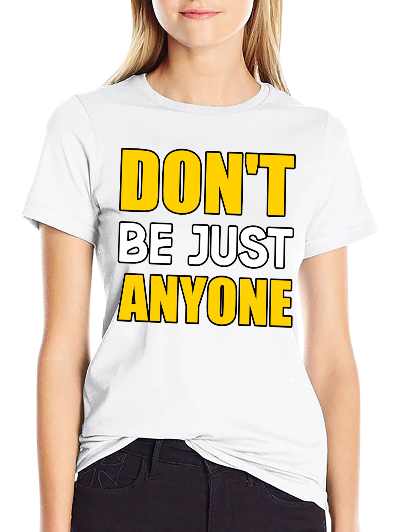 Black Don't Be Just Anyone Graphic Tee - Black view 9