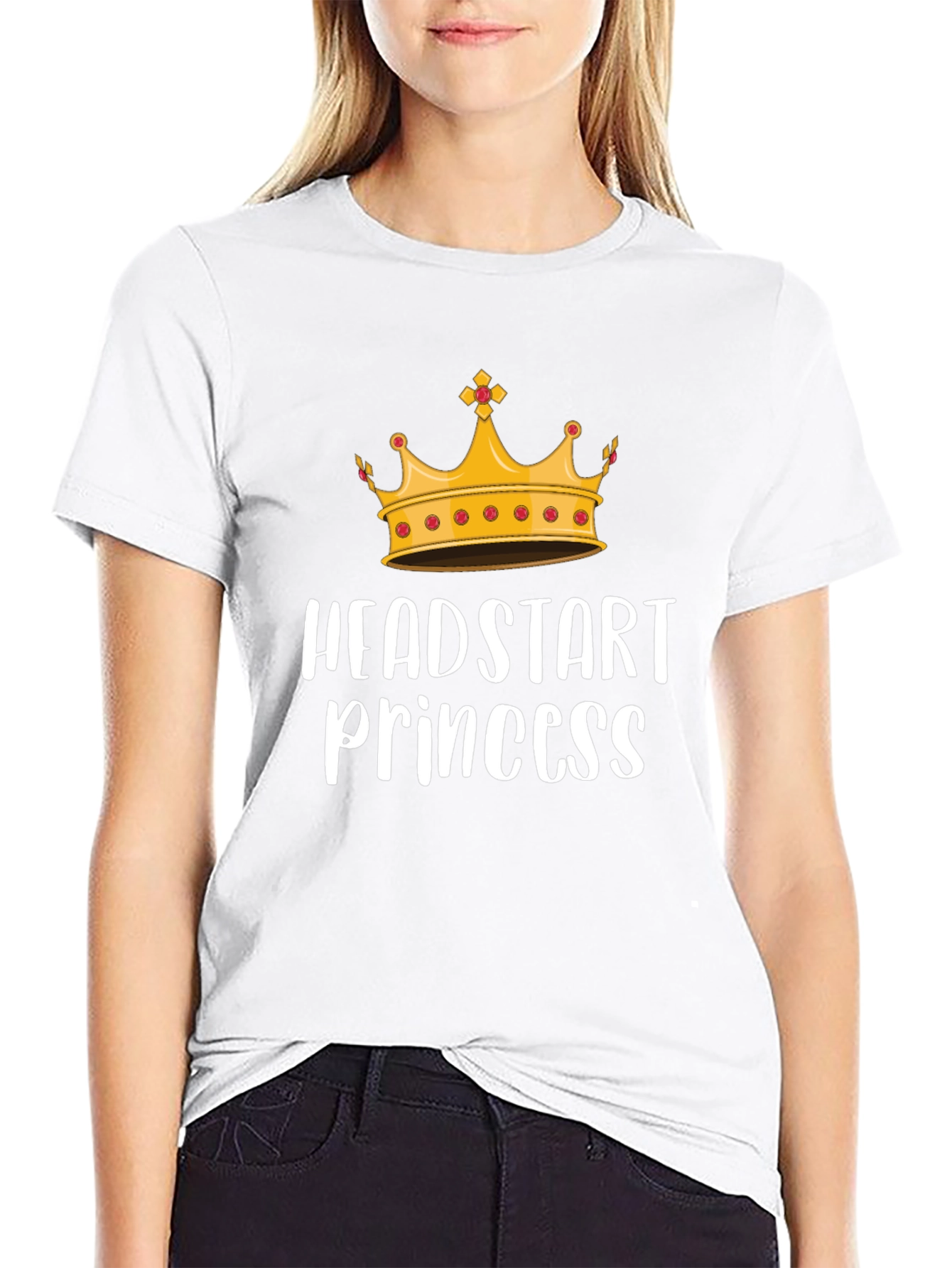 Black Headstart Princess Graphic Tee - Black Cotton T-Shirt view 9