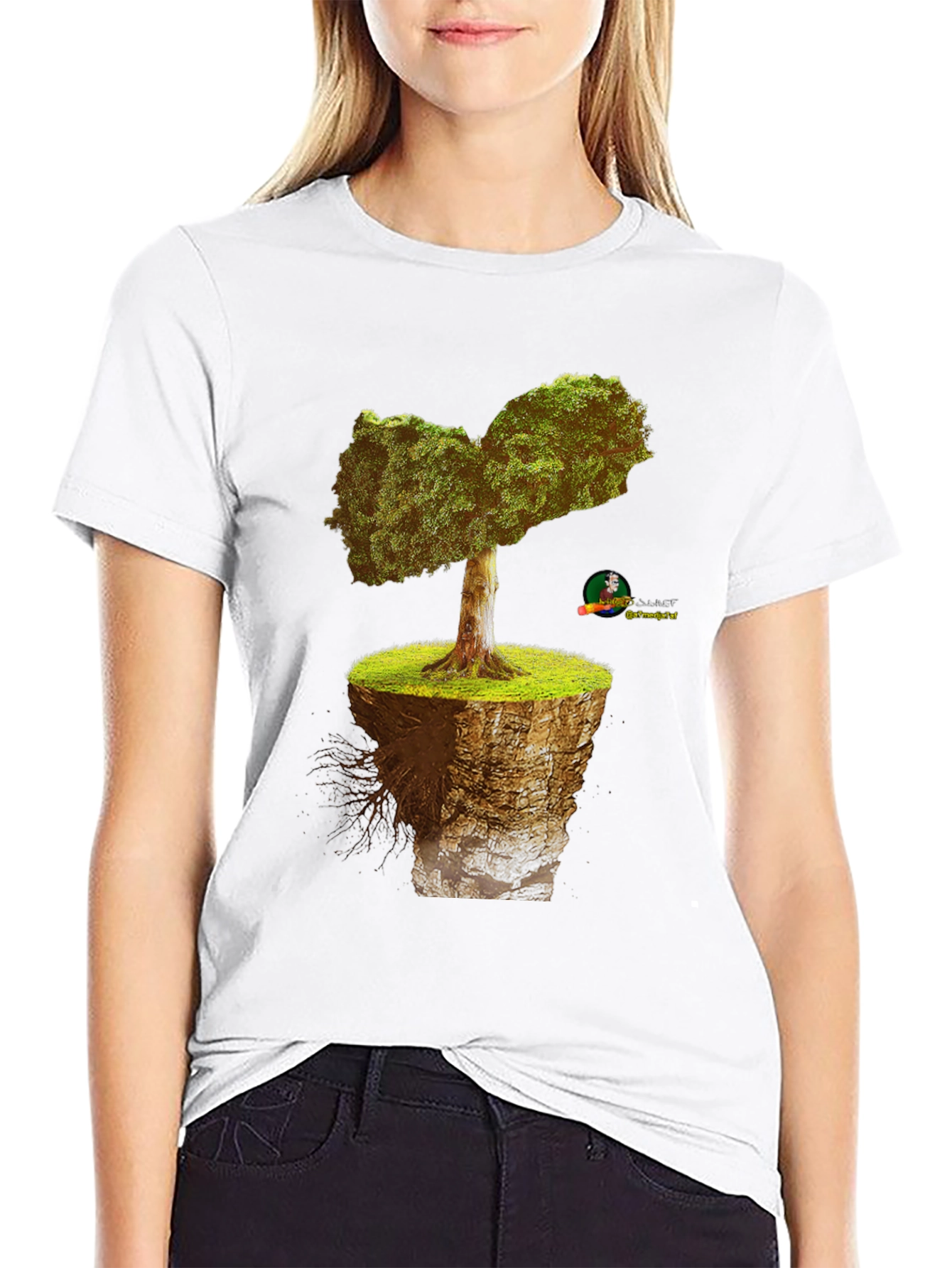 Black Unique Tree T-Shirt - Nature Design view 9