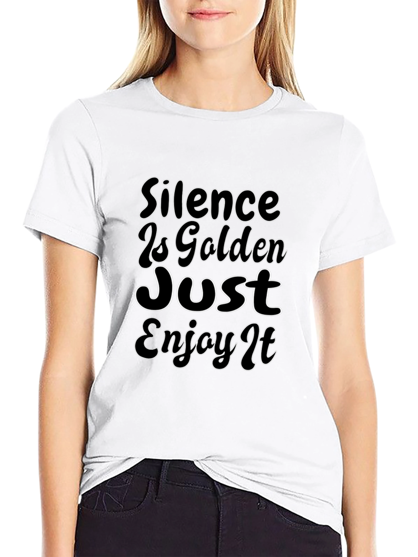 Black Silence Is Golden T-Shirt - Enjoy It view 9