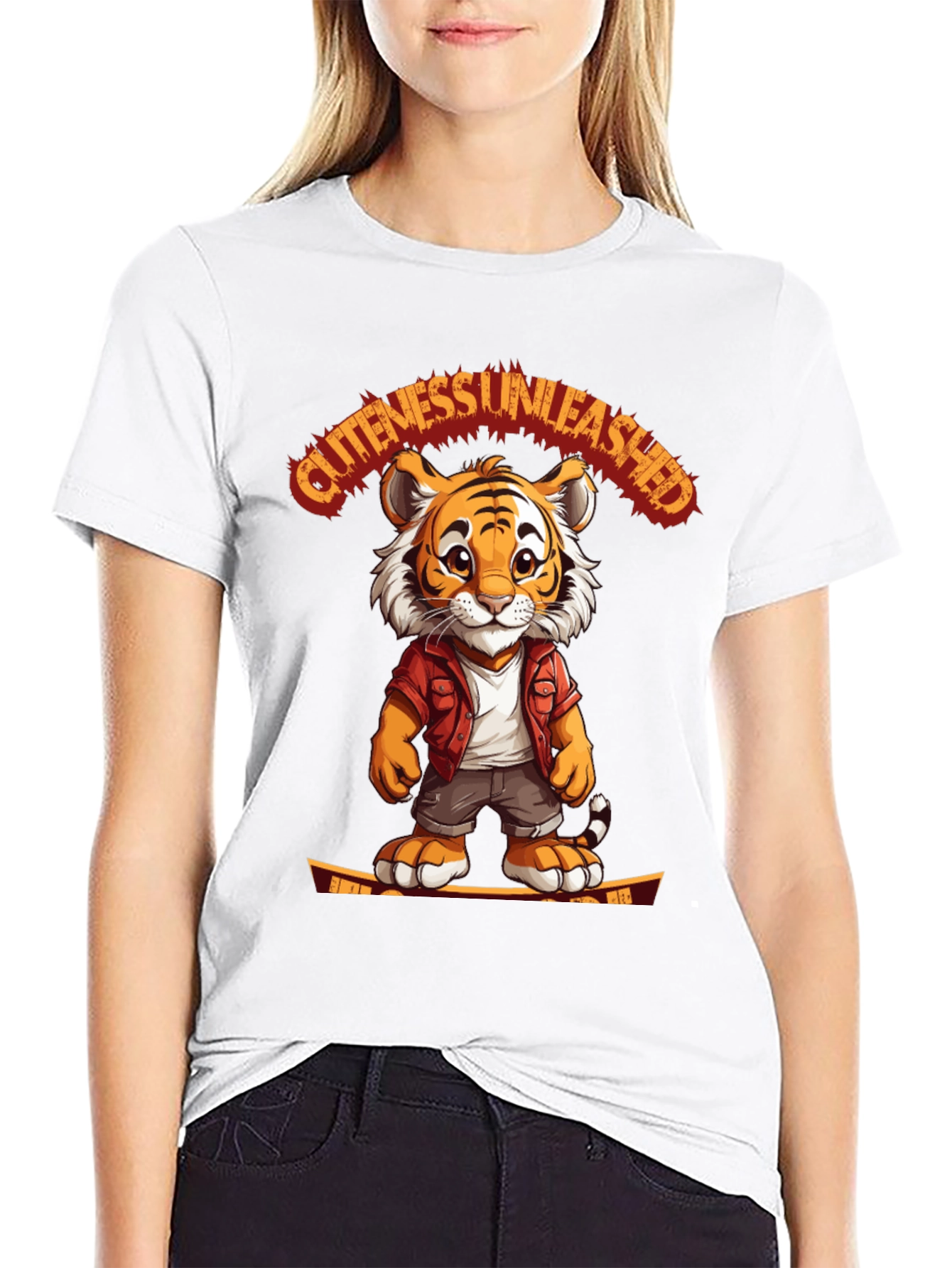 Black Cute Tiger Graphic Tee - Unleash the Cuteness! view 9